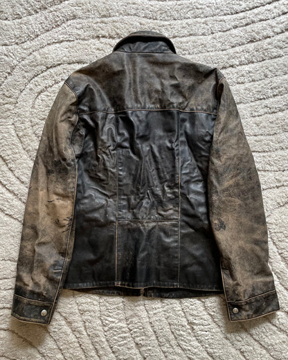 2000s Dolce & Gabbana Apocalyptic Leather Jacket (L)