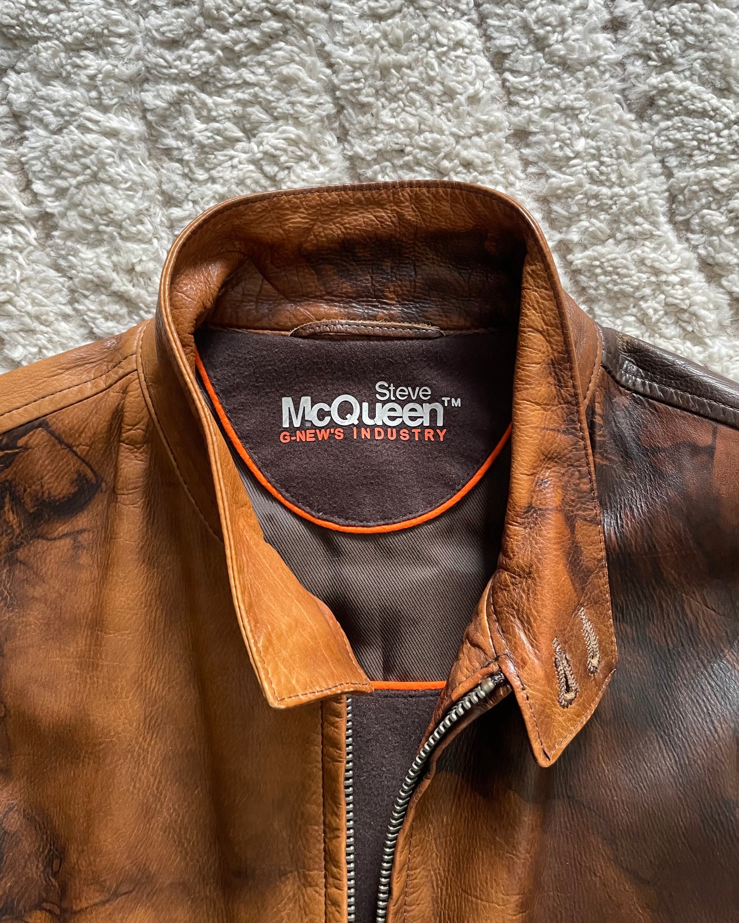 2000s Steve McQueen G-NEW’S INDUSTRY Biker Leather Jacket (S)