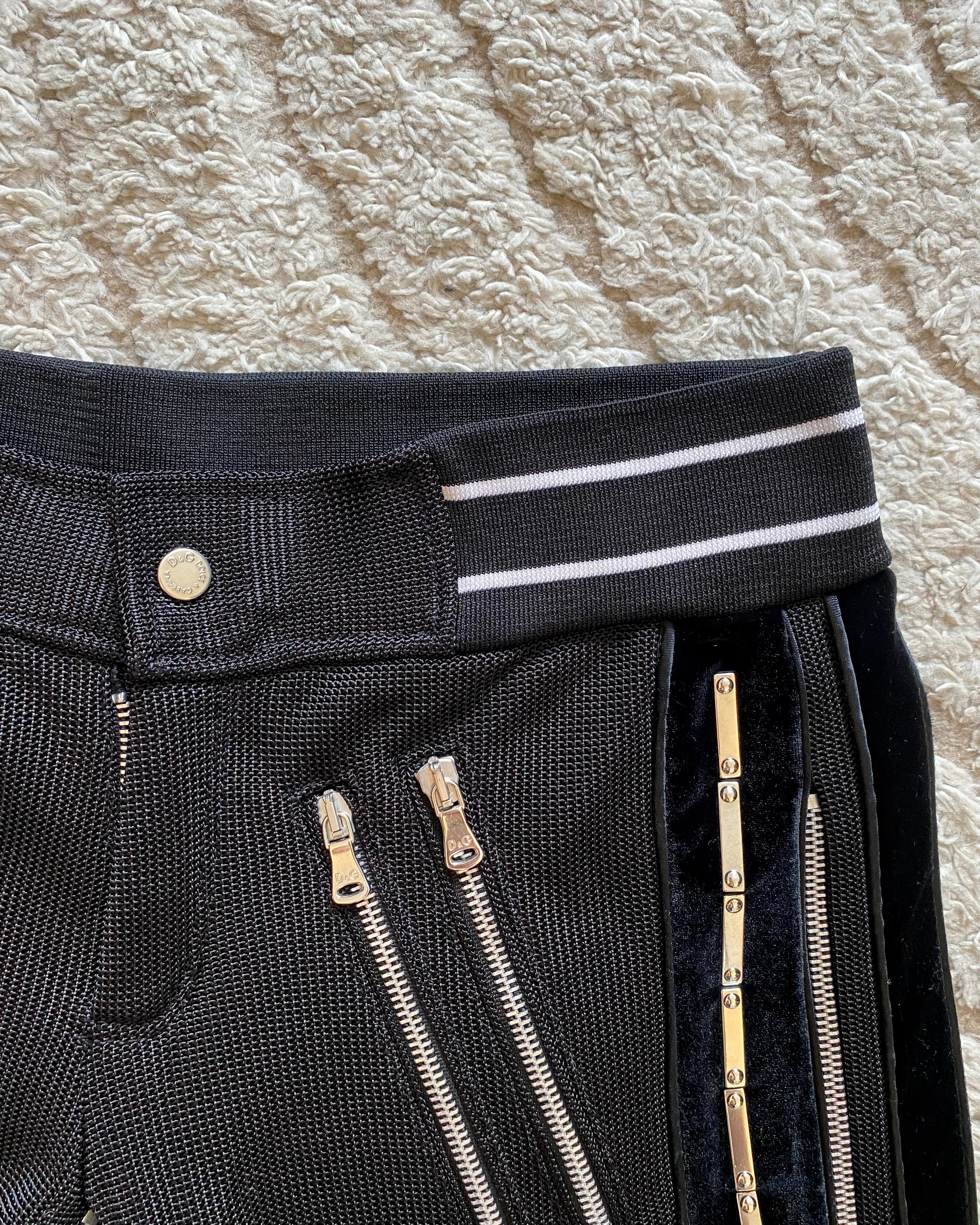 00s ドルチェ&amp;ガッバーナ マルチメタルジップパンツ(S)