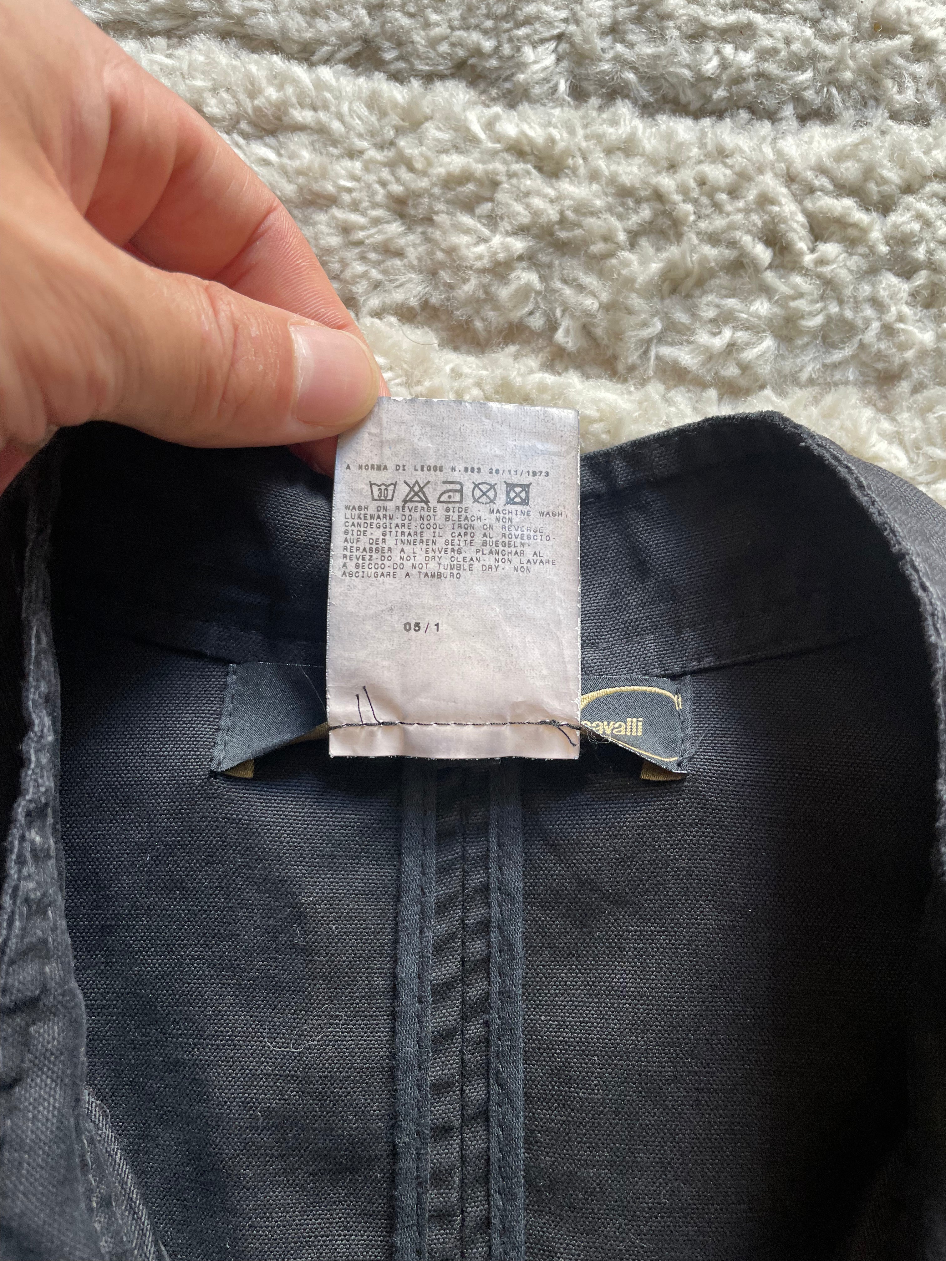 SS2005 カヴァリ バイカー 5 ジップ ジャケット (L)