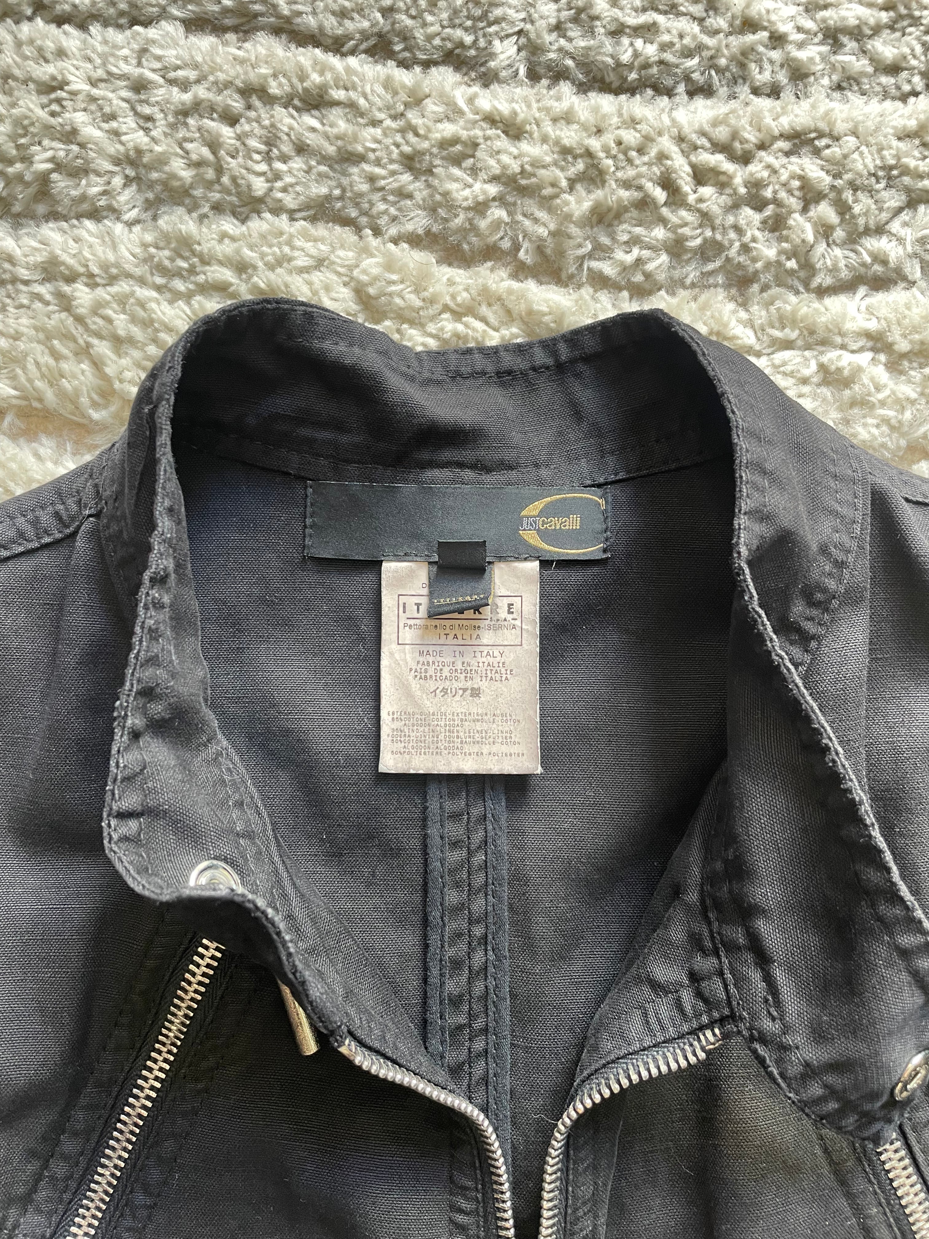 SS2005 カヴァリ バイカー 5 ジップ ジャケット (L)