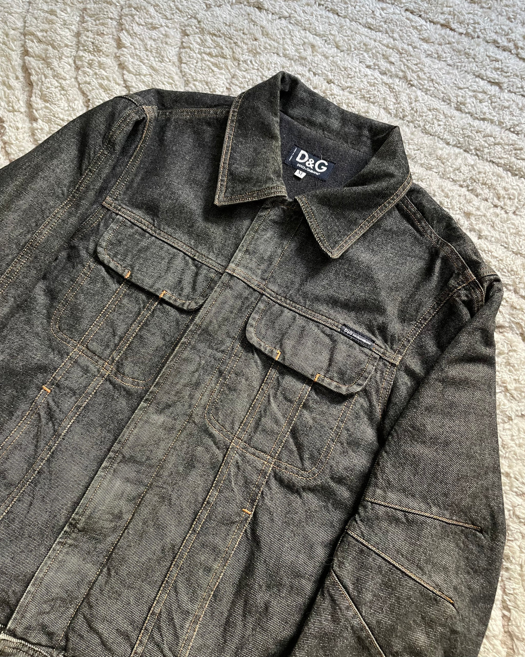 2003AW ドルチェ&amp;ガッバーナ バイカーデニムジャケット(M) 