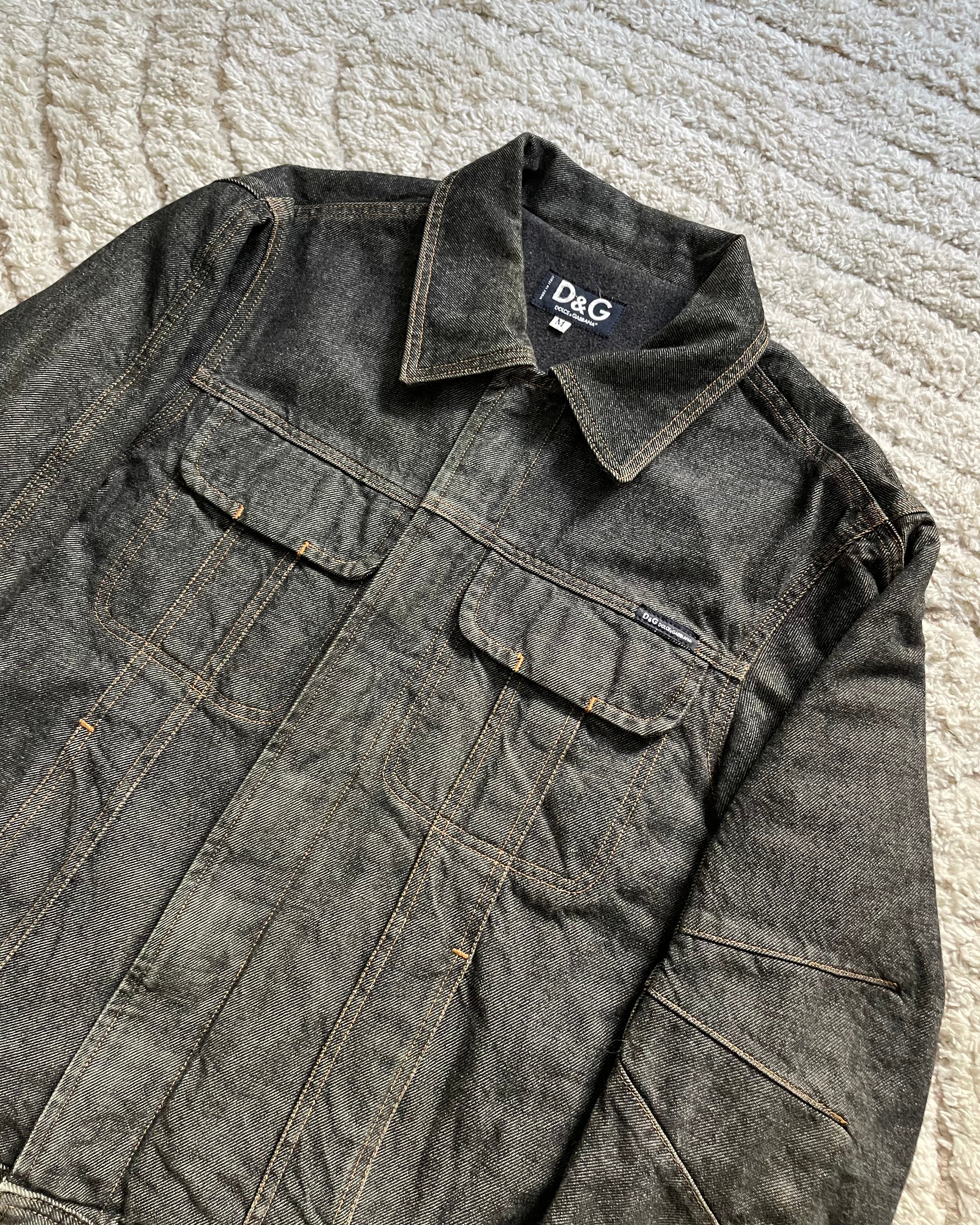 AW2003 Dolce & Gabbana Biker Denim Jacket (M)