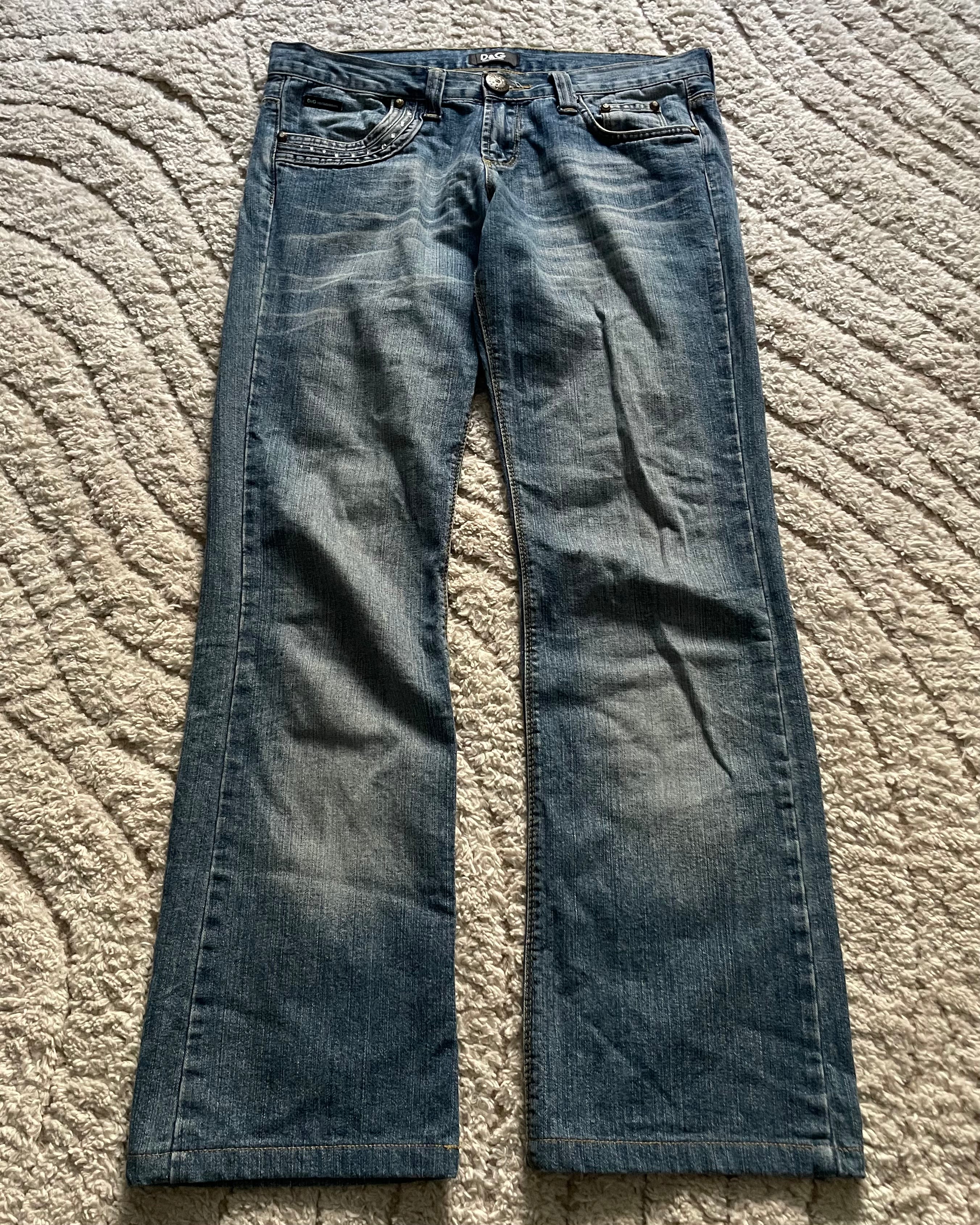 Dolce & Gabbana Ornement de Bijoux Denim Pants (M)