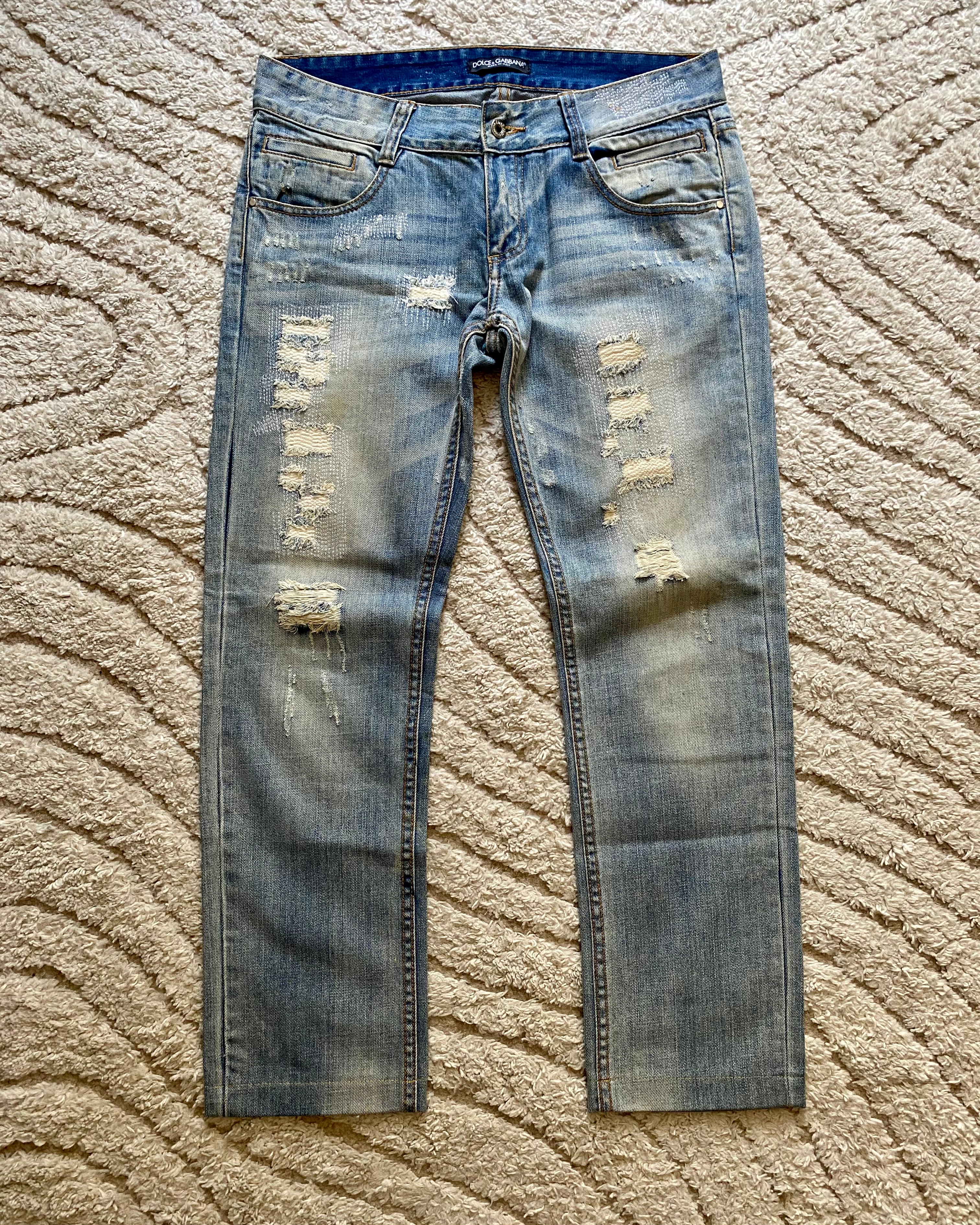 ドルチェ＆ガッバーナ デストロイ ジーンズ (S)