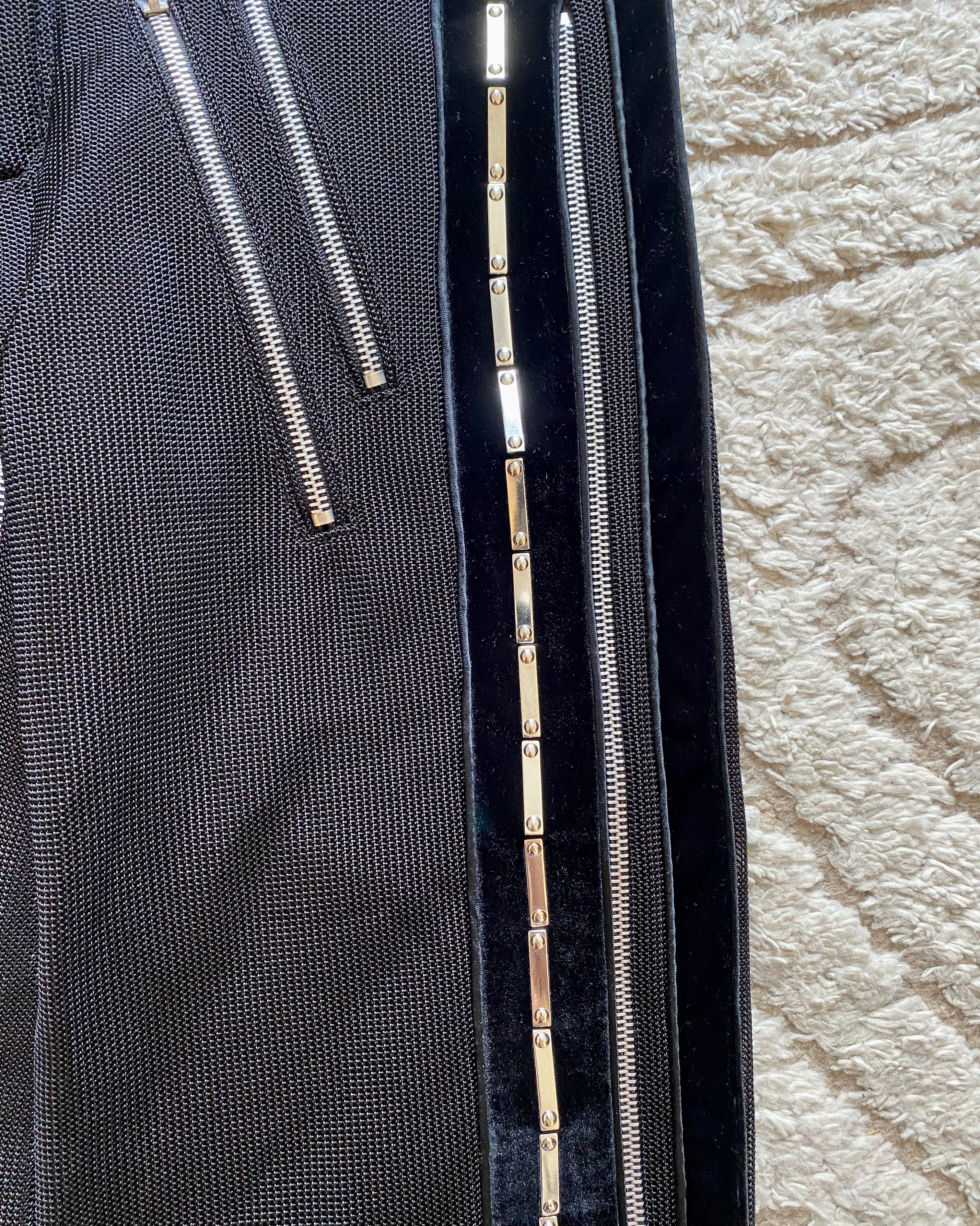 00s ドルチェ&amp;ガッバーナ マルチメタルジップパンツ(S)