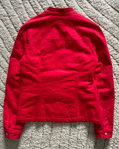 00年代 Versace 剪裁大胆的红色夹克 (S) 