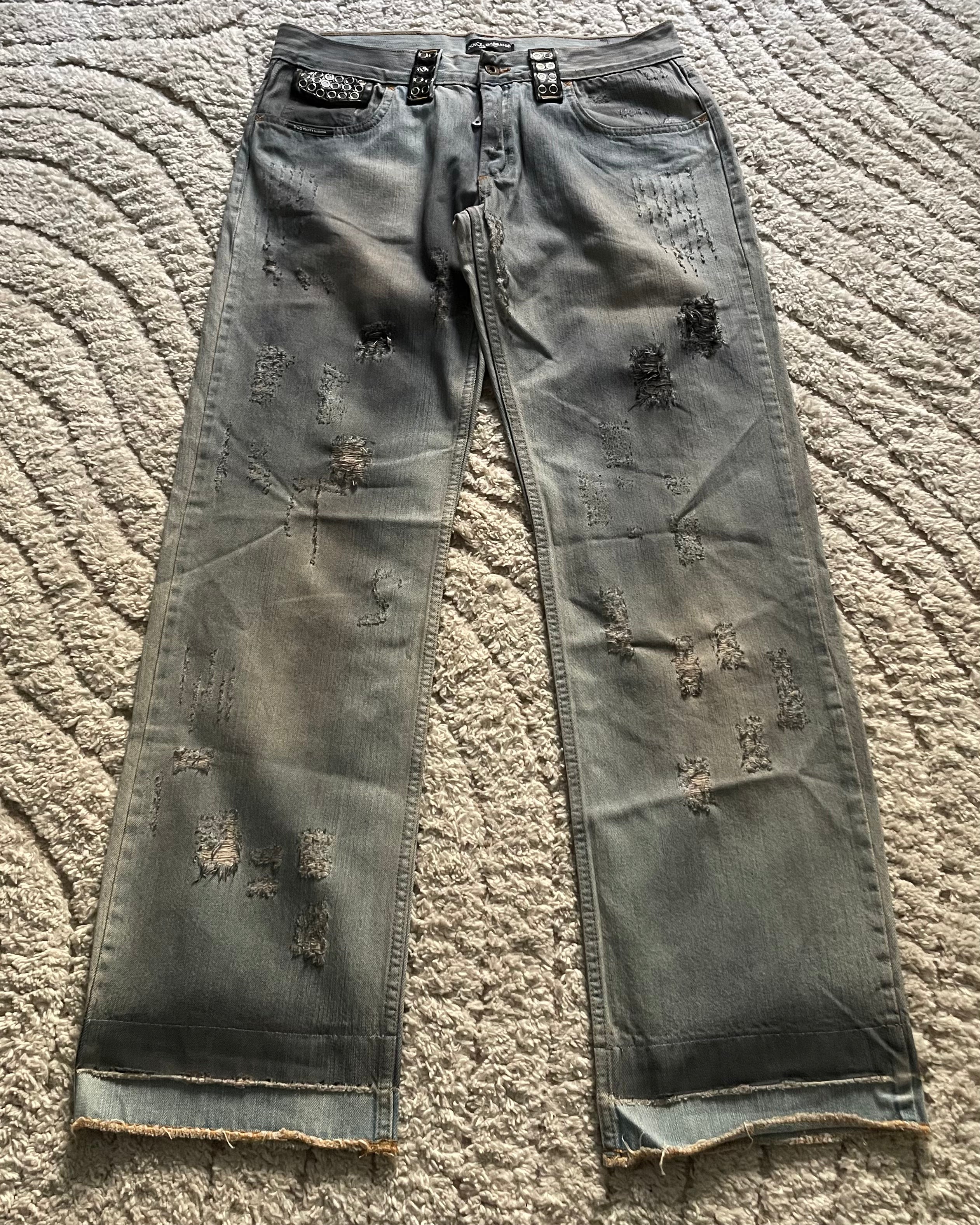 Dolce Gabbana Burn Rockstar Denim Pants (M)