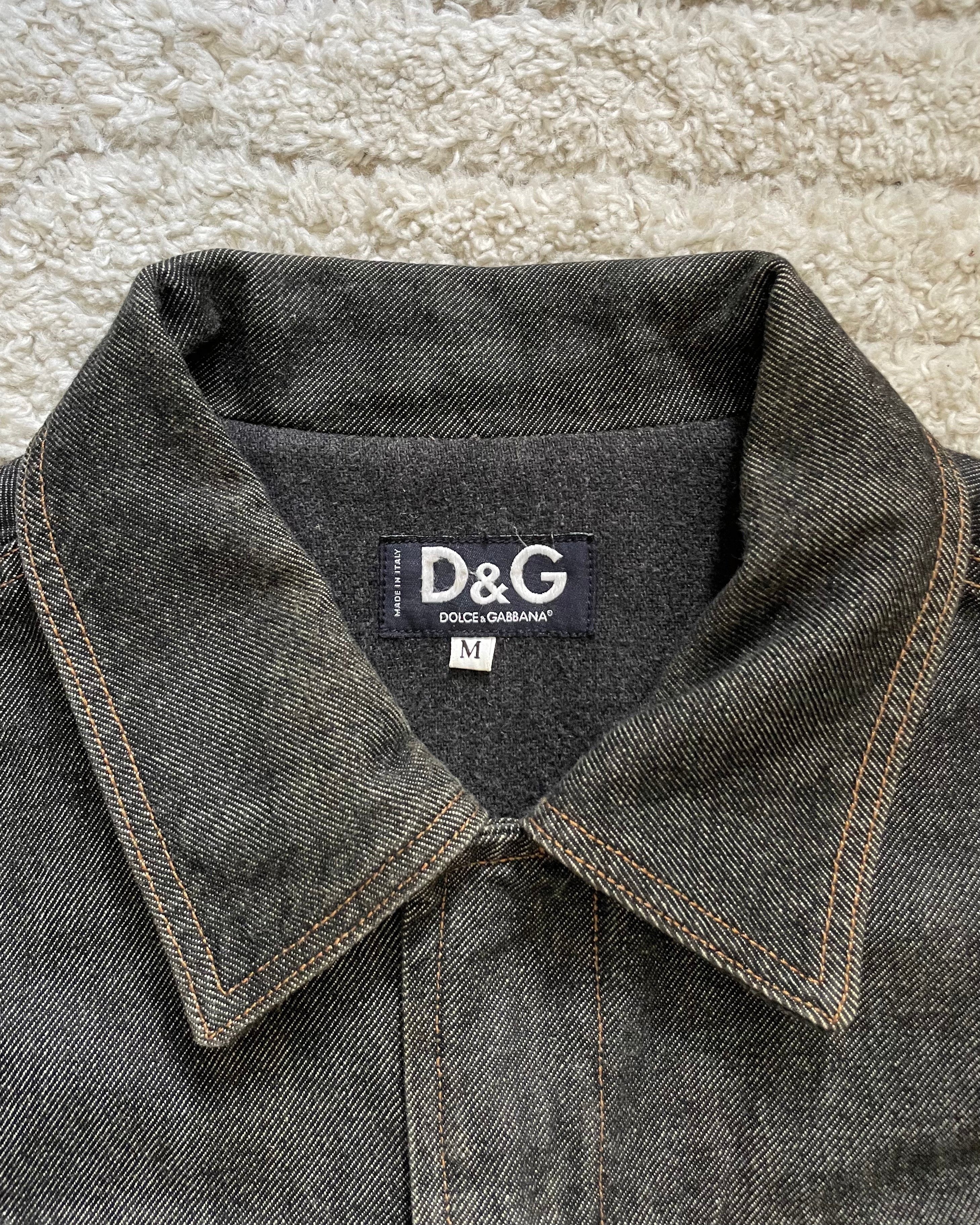 AW2003 Dolce & Gabbana Biker Denim Jacket (M)