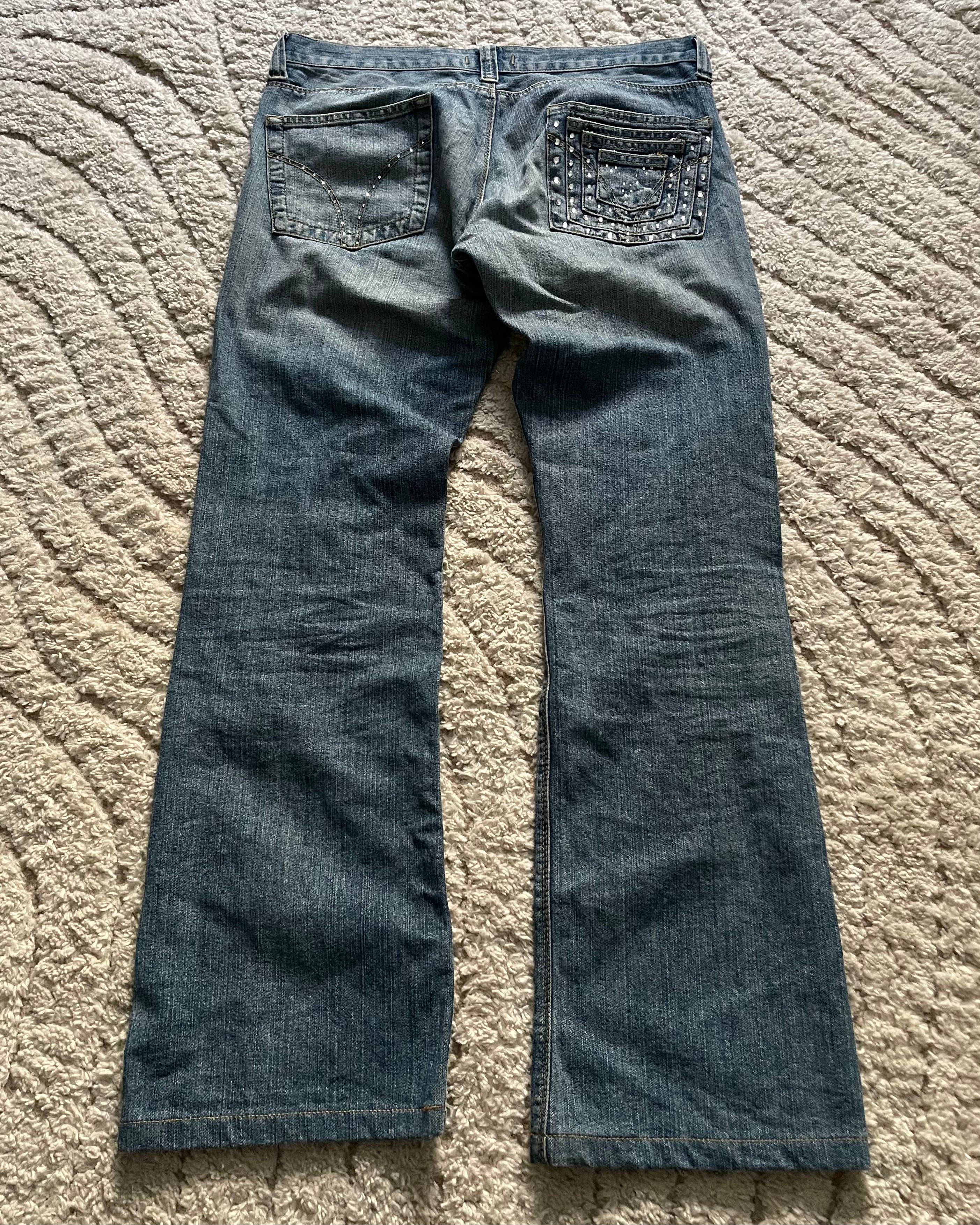 Dolce & Gabbana Ornement de Bijoux Denim Pants (M)