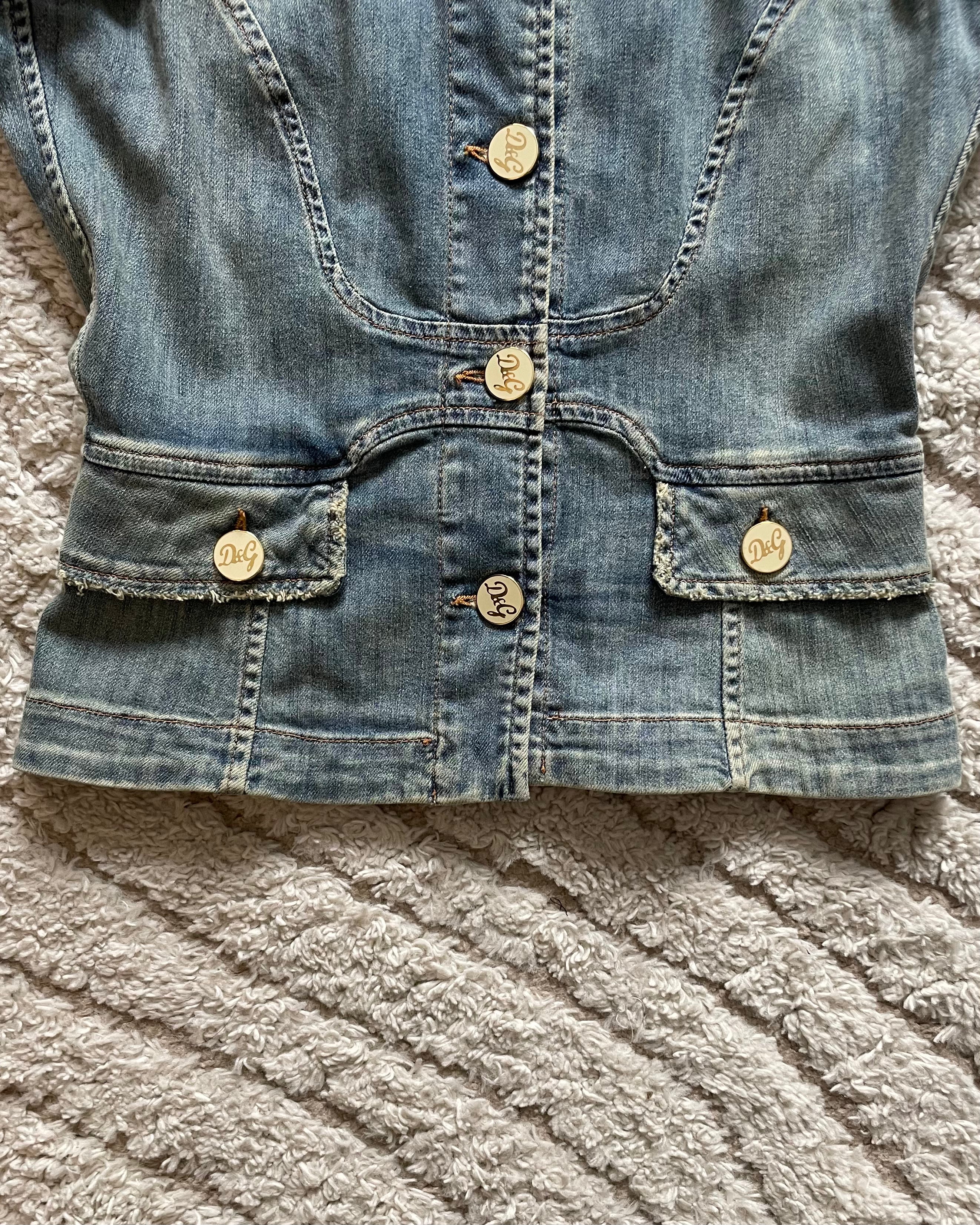 SS05 Dolce &amp; Gabbana 合身牛仔夹克 (XS)
