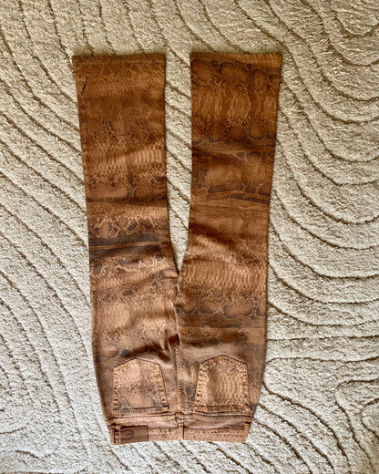 00s Cavalli Anaconda Print Pants (XS)