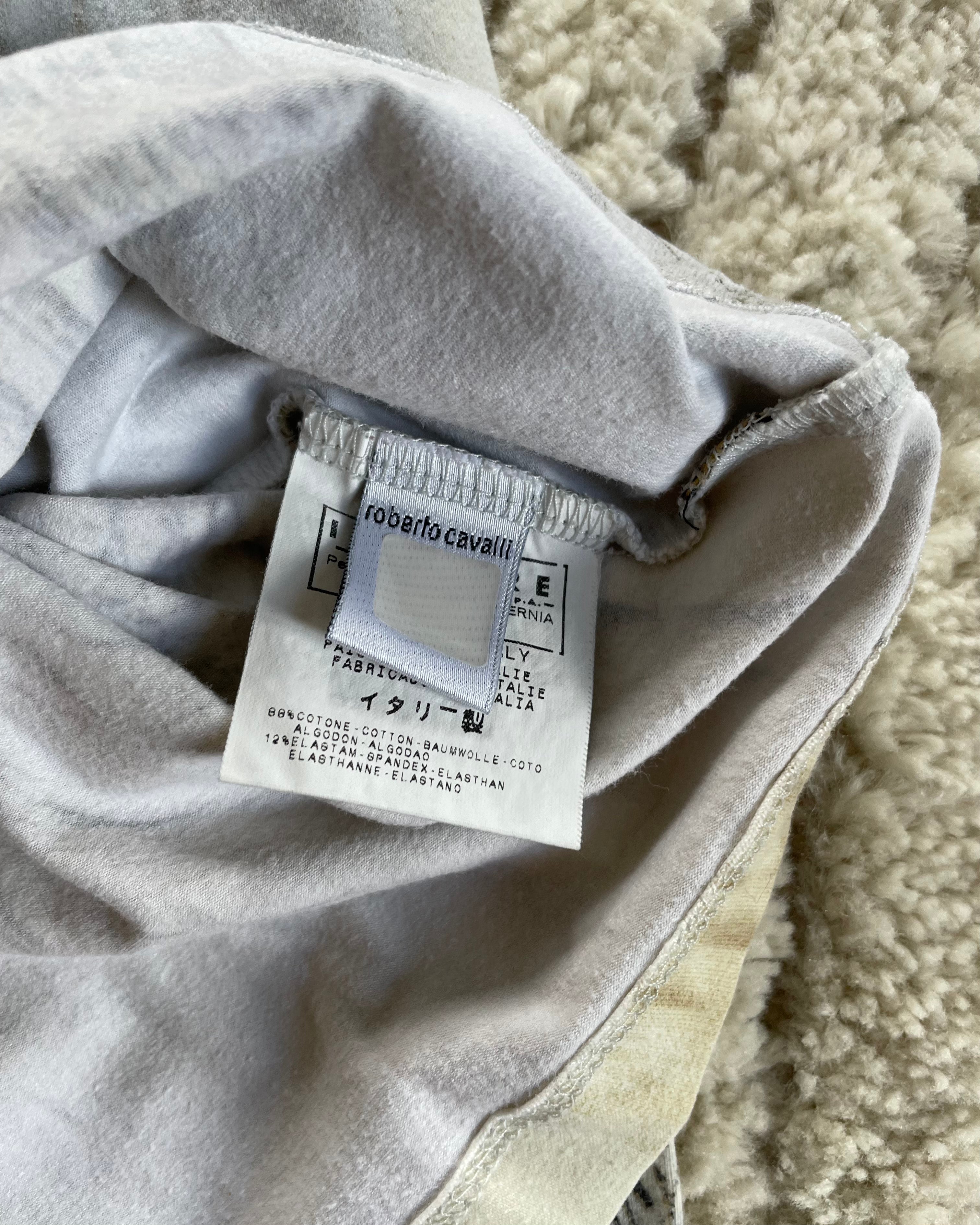 00s Roberto Cavalli クロコダイル ハルシネーション トップ (XS)