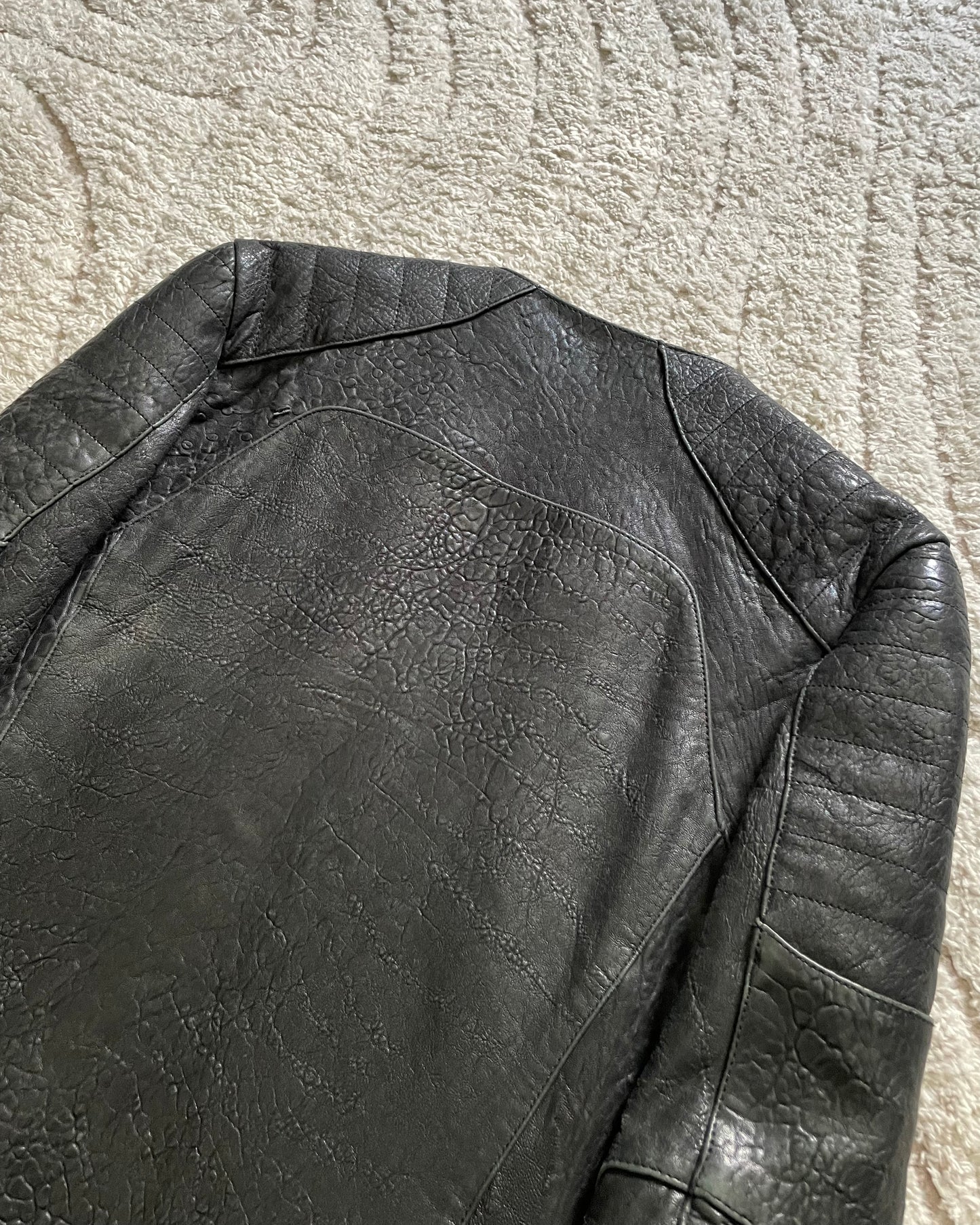 Balmain X H&M Biker Leather Jacket (M)