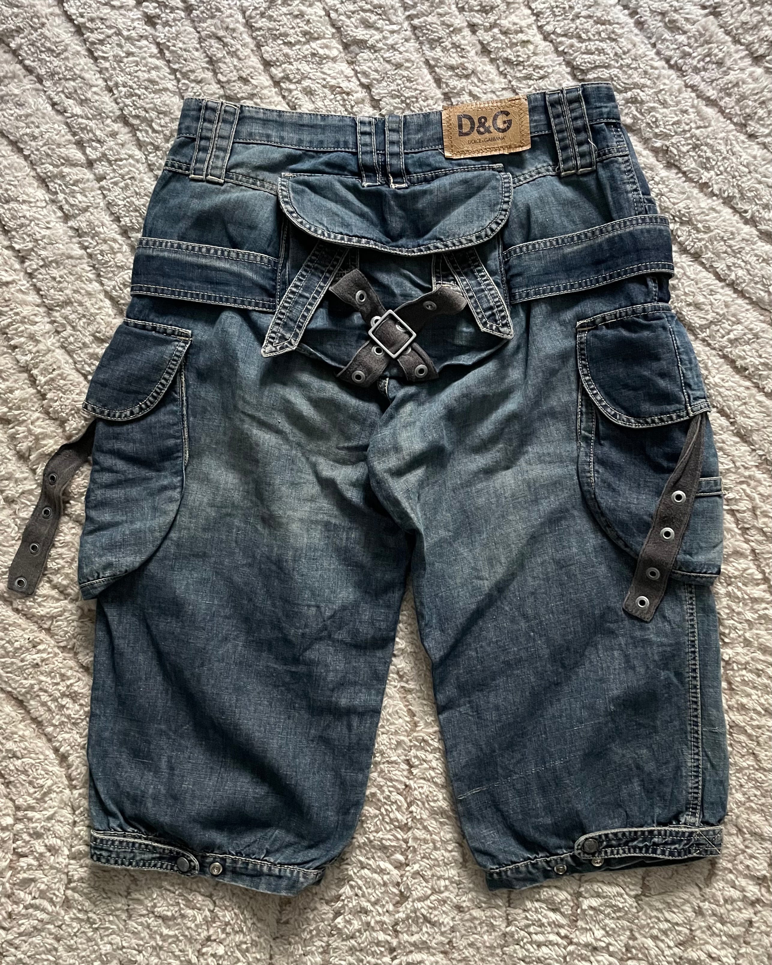SS2004 Dolce & Gabbana Parachute Cargo Denim Short (L)
