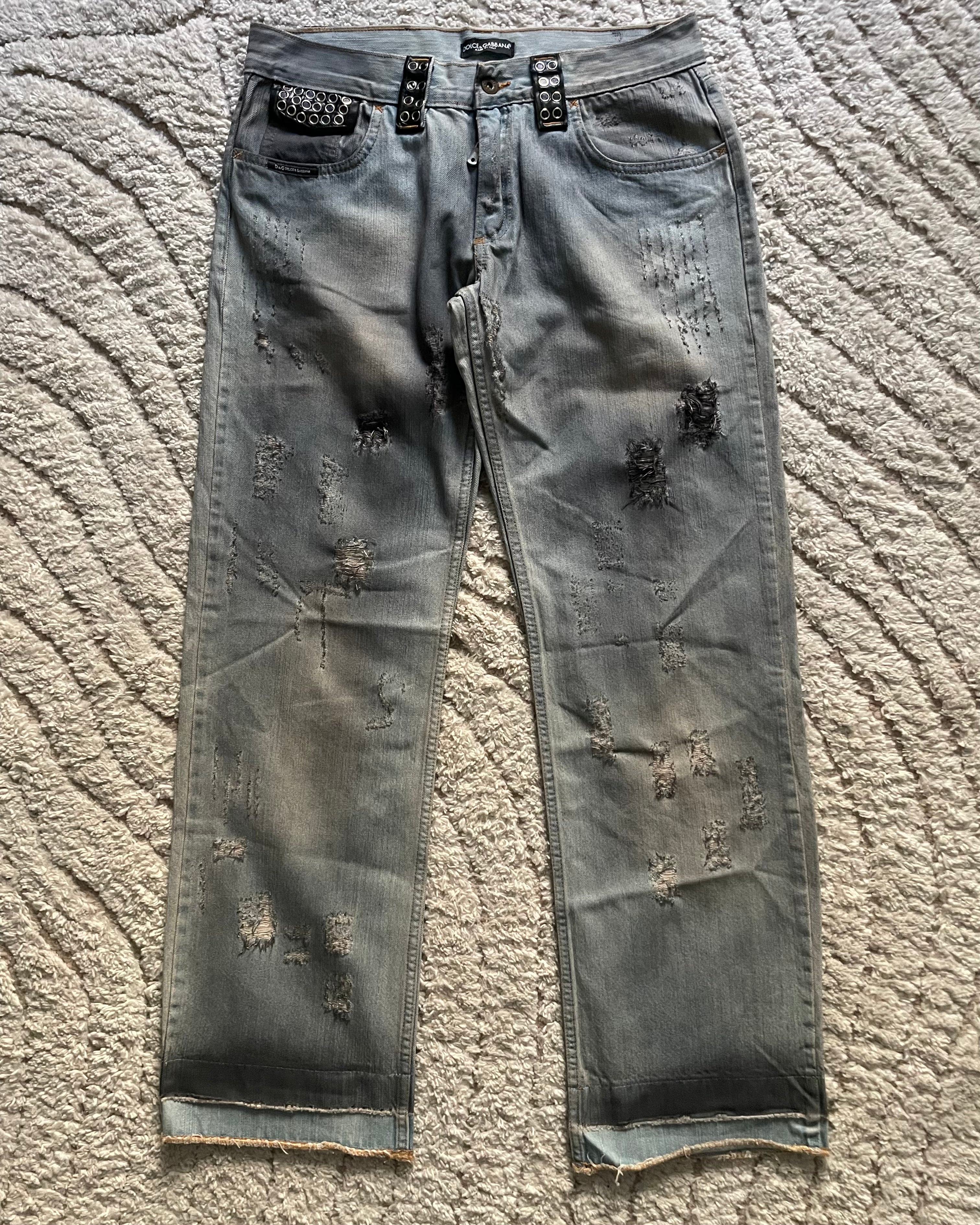Dolce Gabbana Burn Rockstar Denim Pants (M)