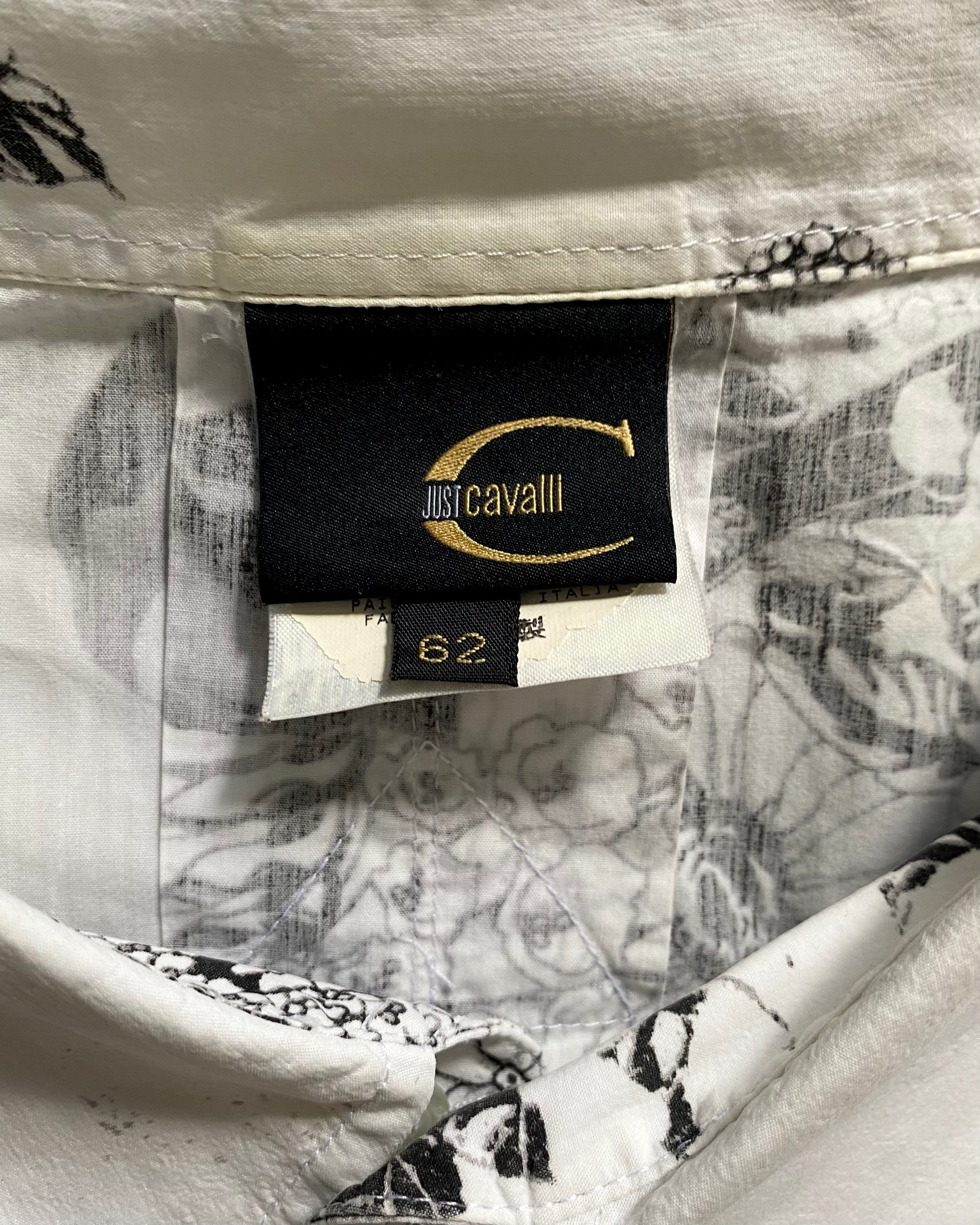 SS04 Cavalli 腐蚀花朵衬衫 (M)