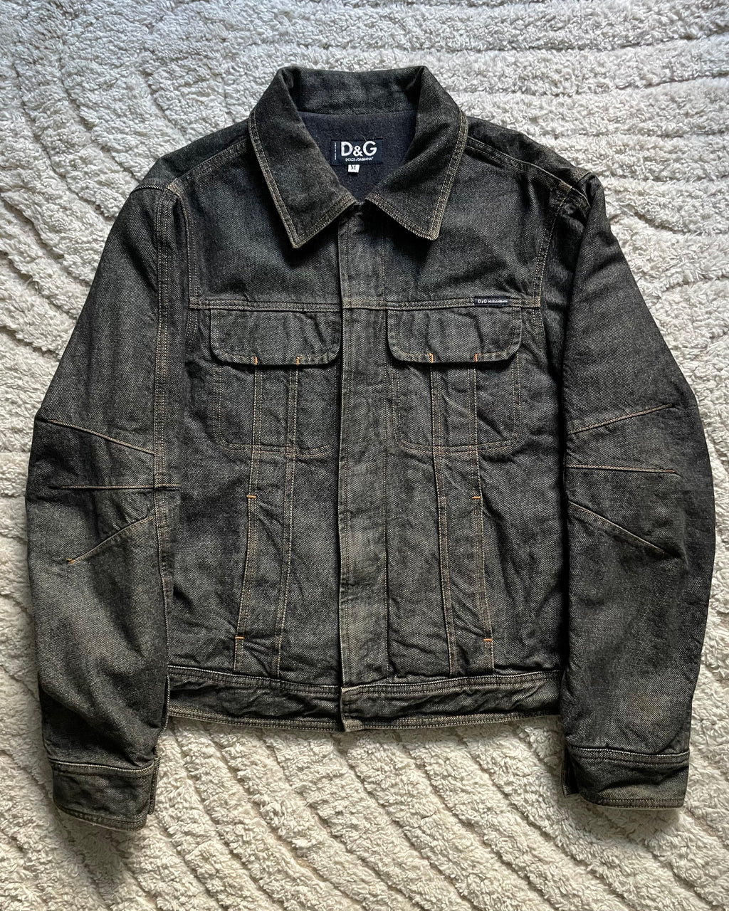 2003AW ドルチェ&amp;ガッバーナ バイカーデニムジャケット(M) 