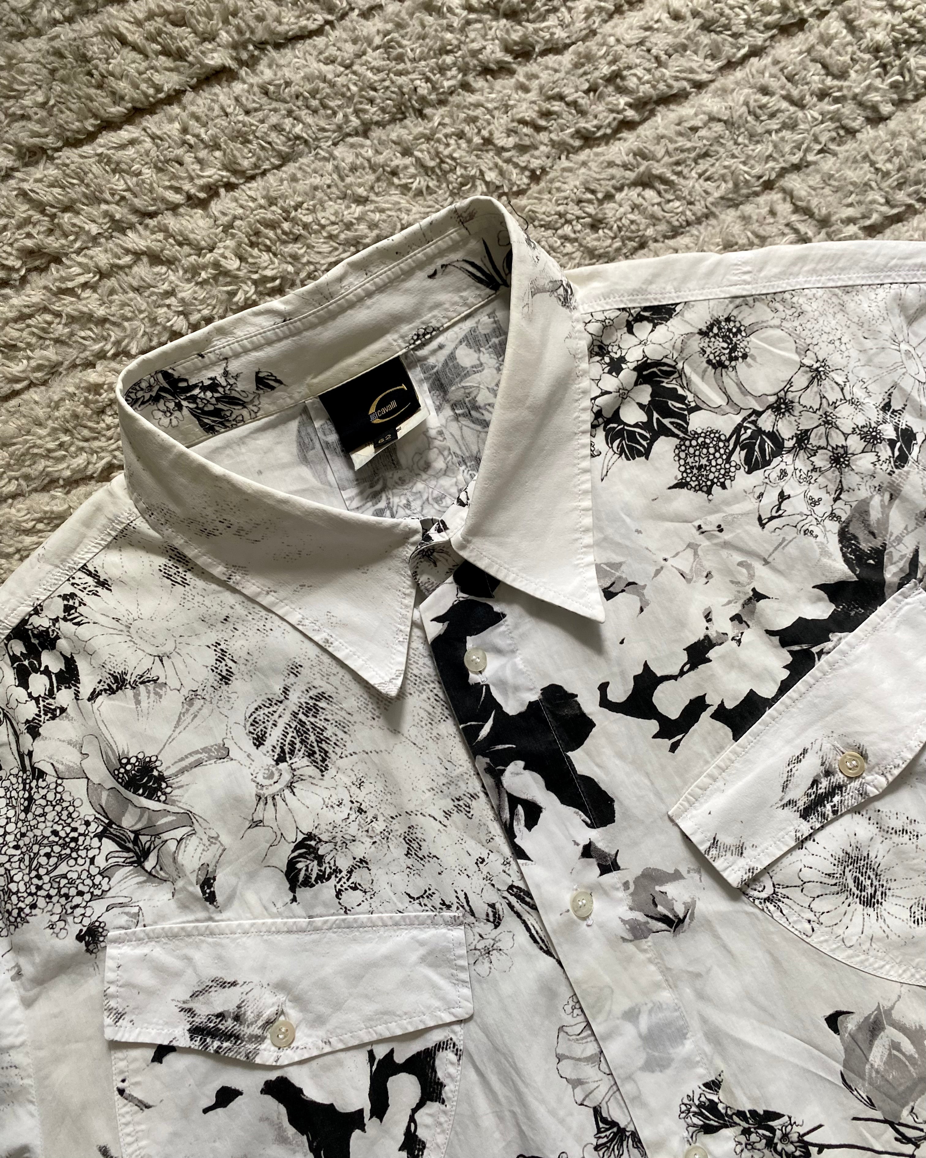 SS04 Cavalli 腐蚀花朵衬衫 (M)
