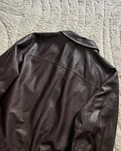 00s Dolce & Gabbana Light Leather Bomber Jacket (L)