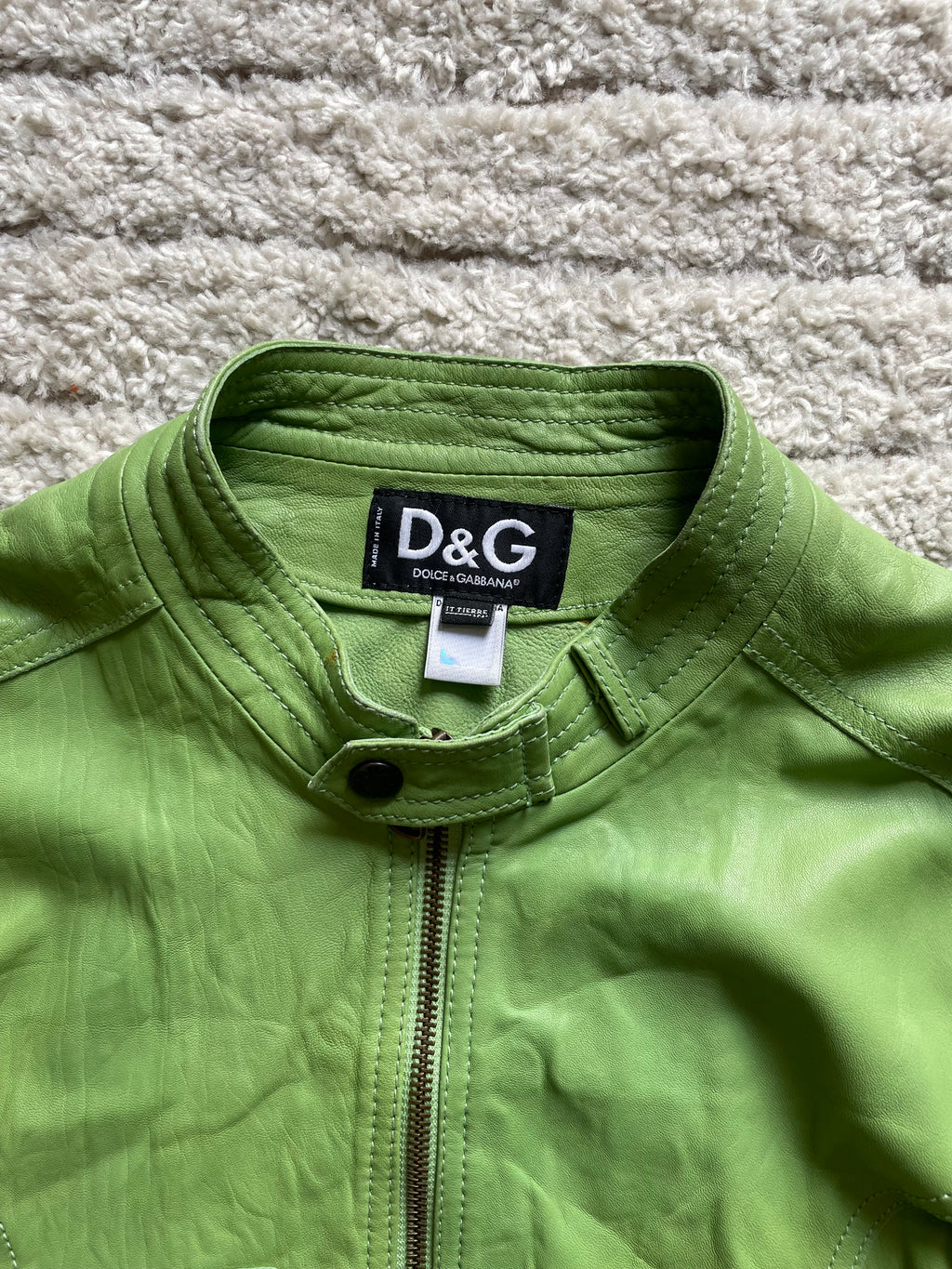 SS2006 Dolce & Gabbana Utility Cropped Leather Jacket (M)