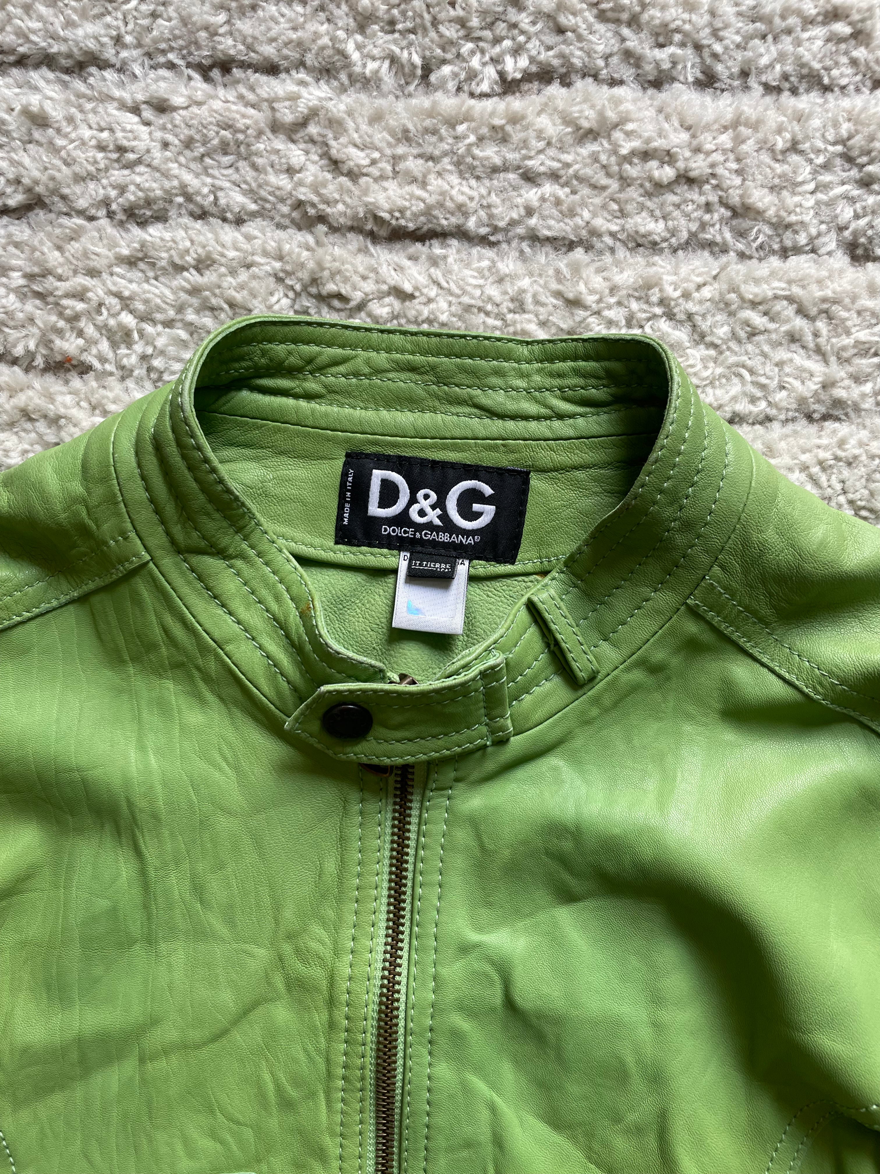SS2006 Dolce & Gabbana Utility Cropped Leather Jacket (M)