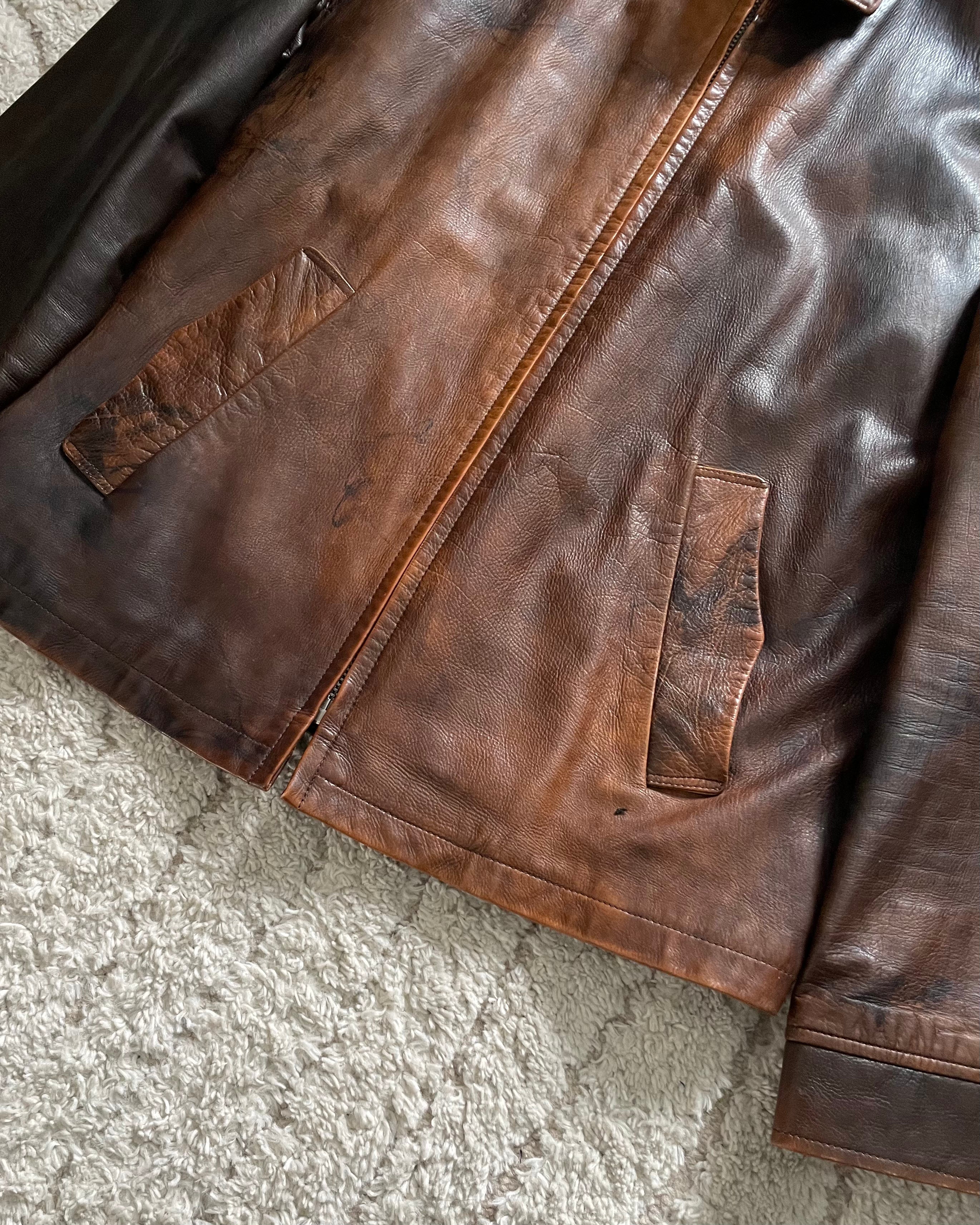 2000年代 スティーブ・マックイーン G-NEW'S INDUSTRY バイカー レザー ジャケット (S)