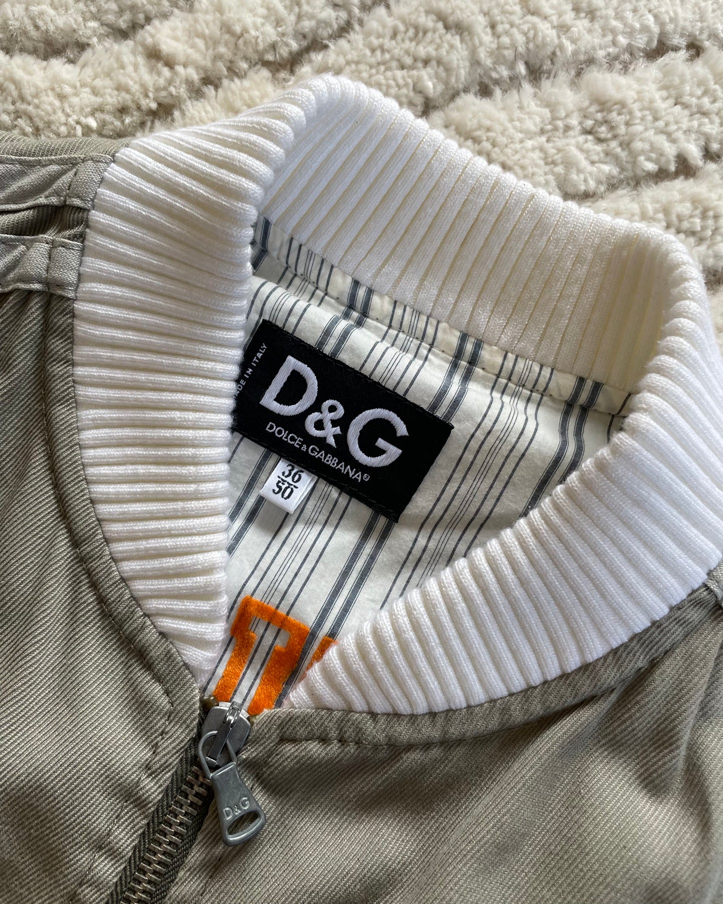 2000s Dolce & Gabbana Utility Cargo Bomber Jacket (M)