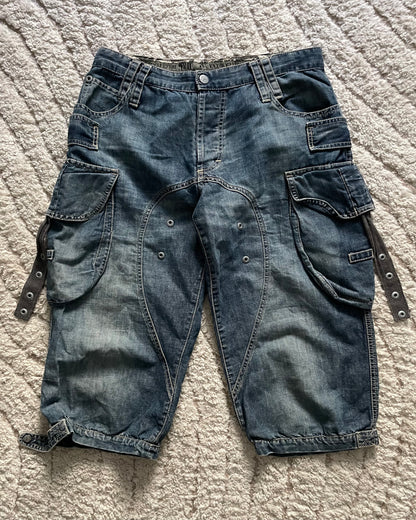 SS2004 Dolce & Gabbana Parachute Cargo Denim Short (L)