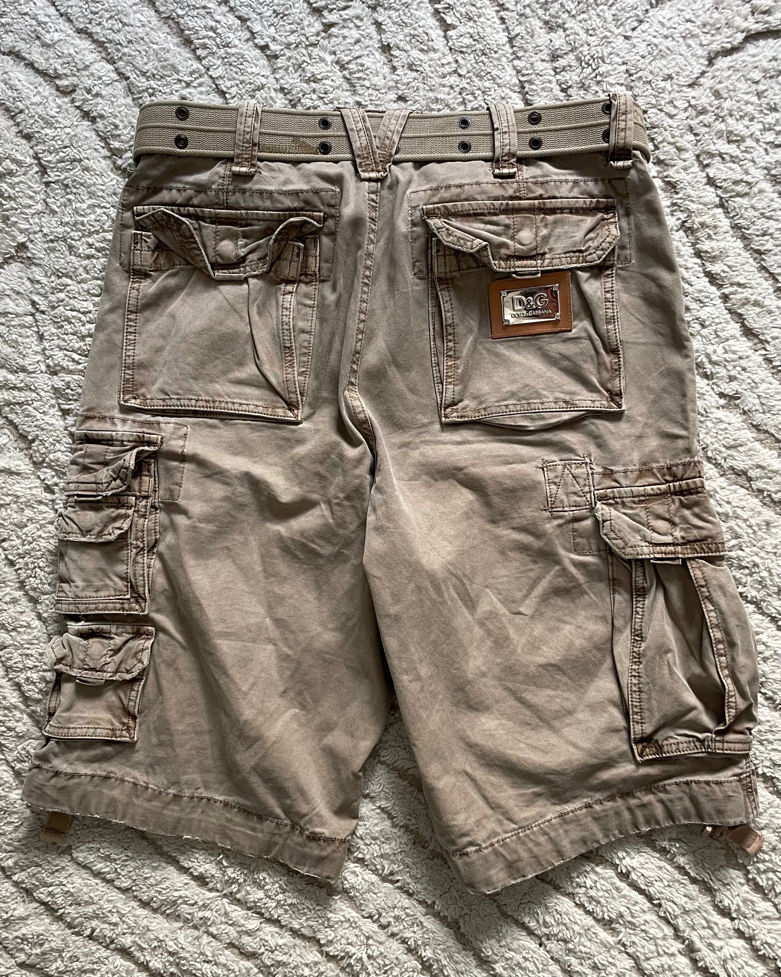 00年代 ドルチェ&amp;ガッバーナ ユーティリティ コンバット カーゴ ショート (M) 
