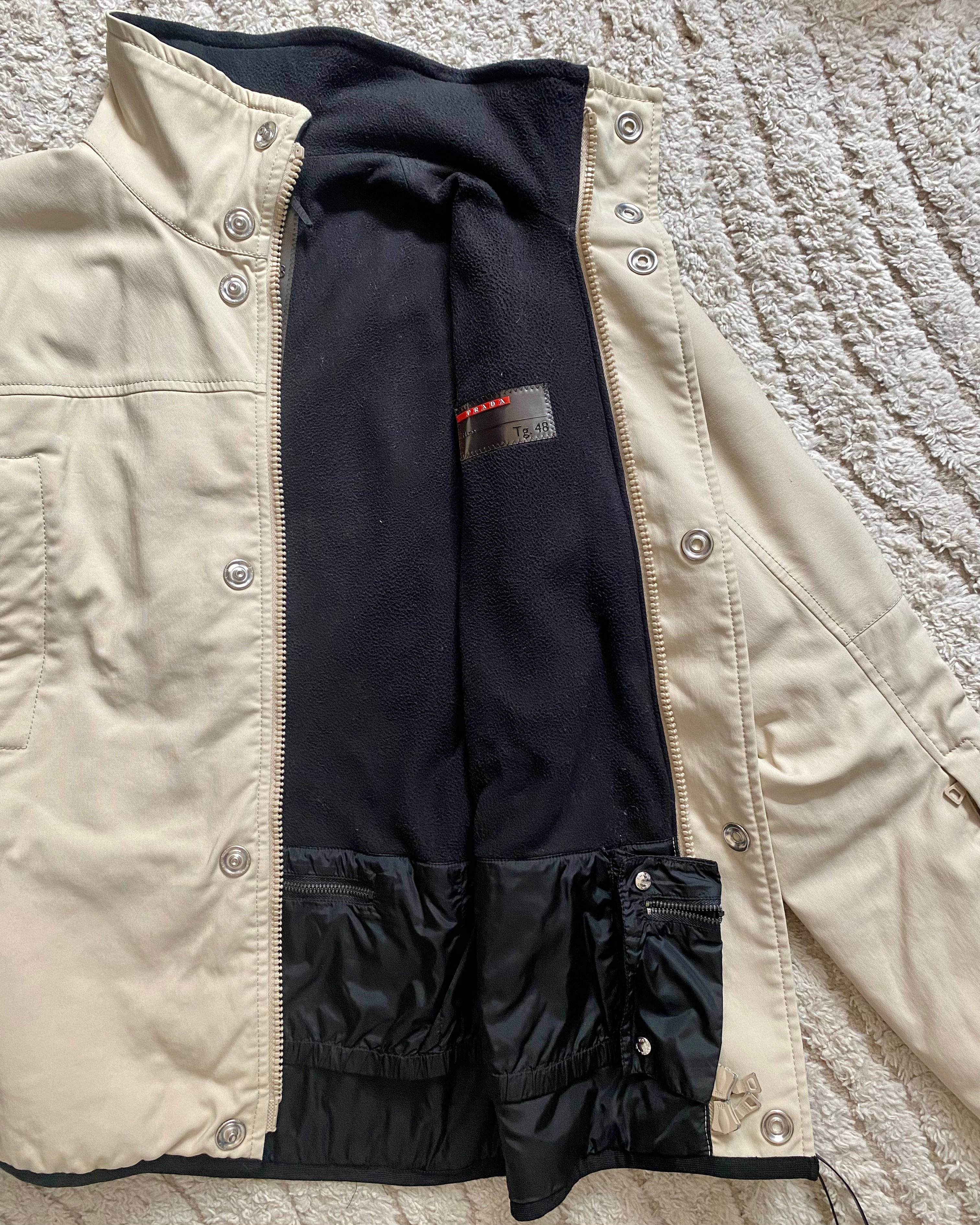 00年代 プラダ クリーム ジャケット (M)