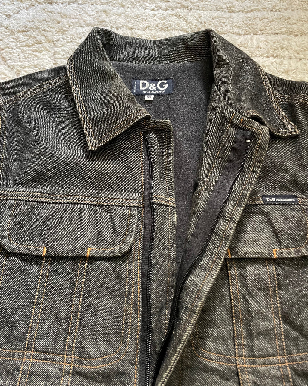 2003AW ドルチェ&amp;ガッバーナ バイカーデニムジャケット(M) 