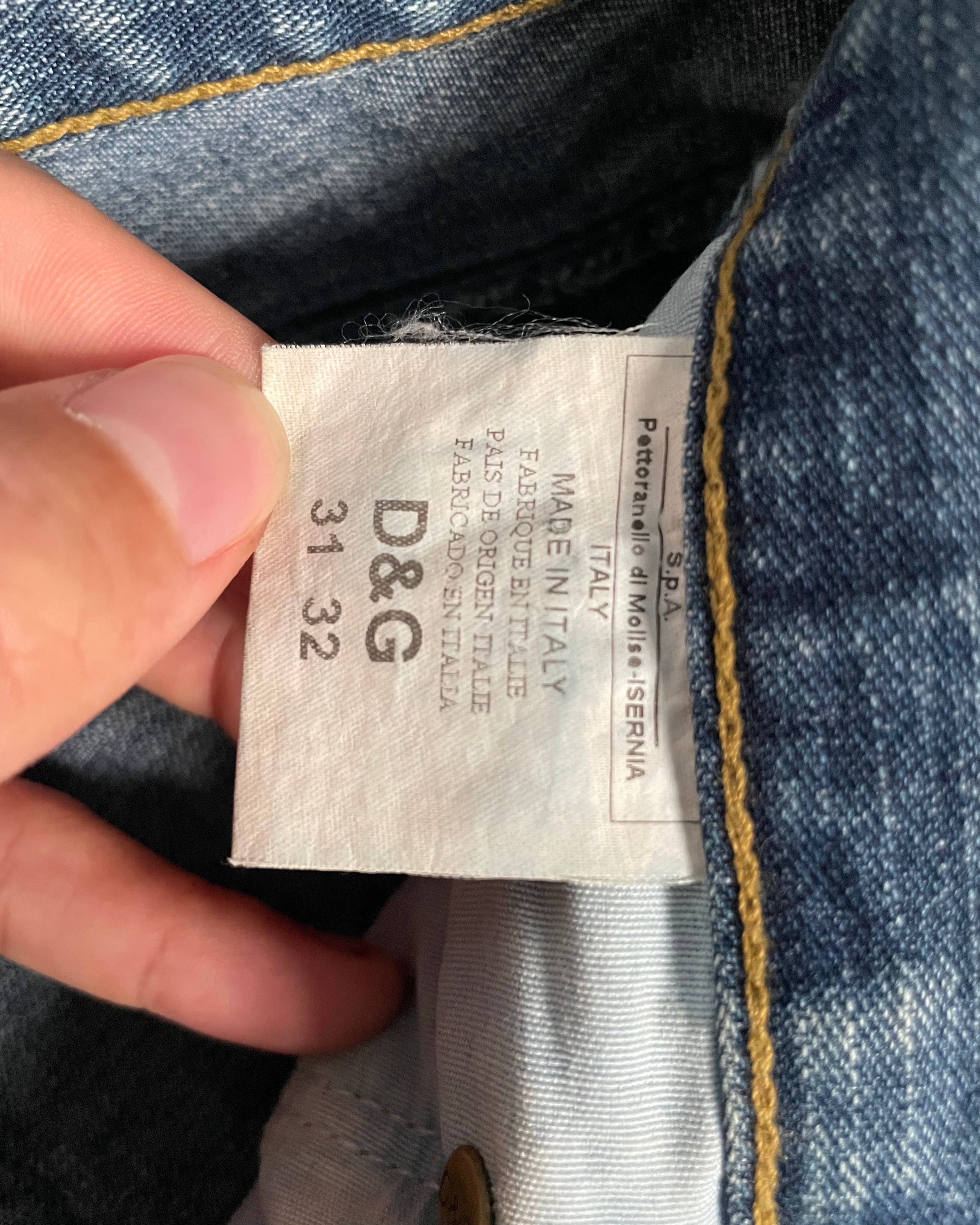 Dolce & Gabbana Ornement de Bijoux Denim Pants (M)