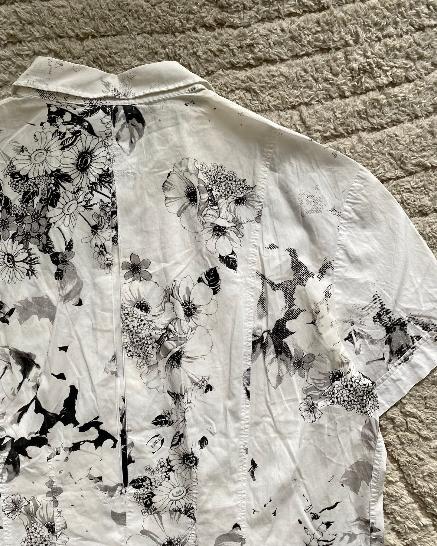 SS04 Cavalli Eroded Flowers Shirt (M)