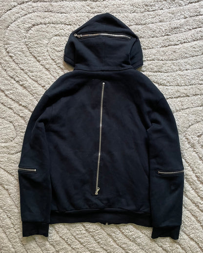 AW2003 Dolce & Gabbana  Multi-Zip Navy Hoodie (M)