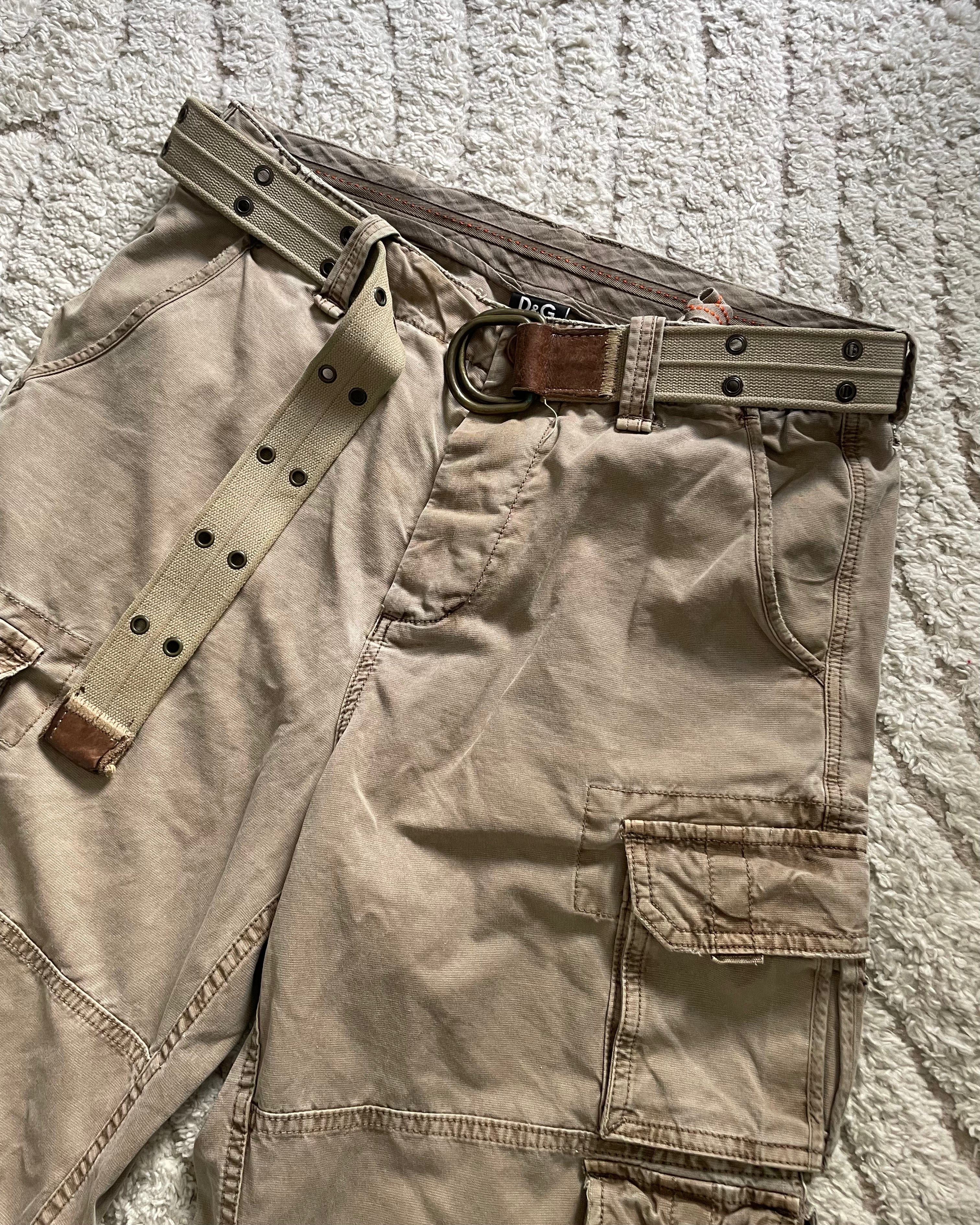 00年代 ドルチェ&amp;ガッバーナ ユーティリティ コンバット カーゴ ショート (M) 