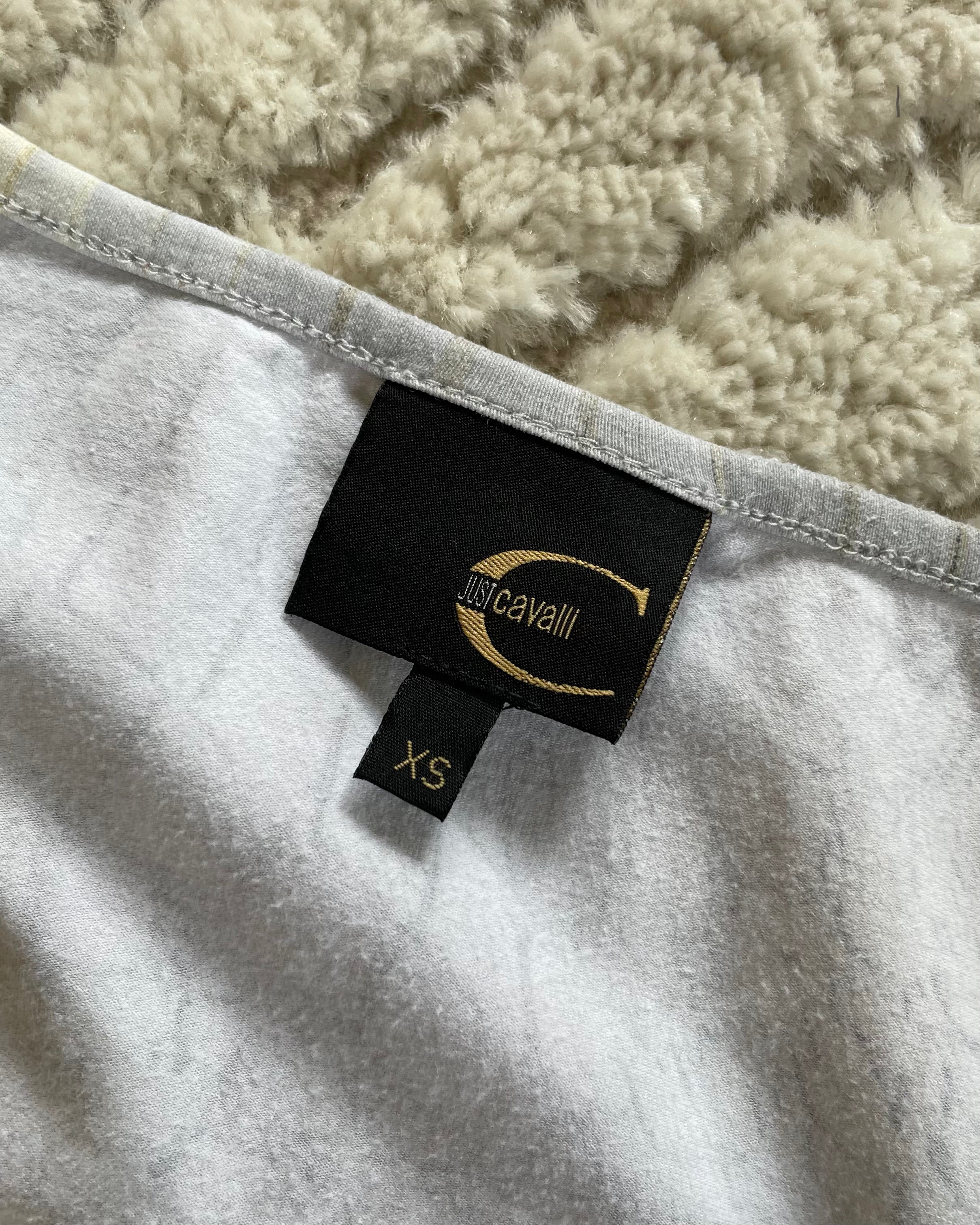 00s Roberto Cavalli クロコダイル ハルシネーション トップ (XS)