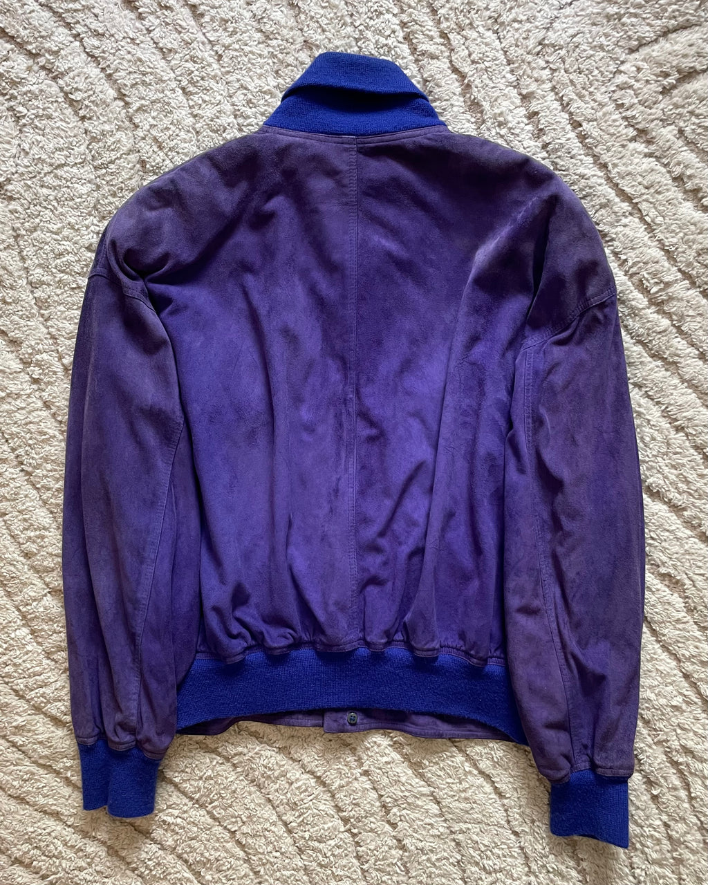 80s ヴェルサーチ カーゴ パープル シープスキン ボンバー (M)