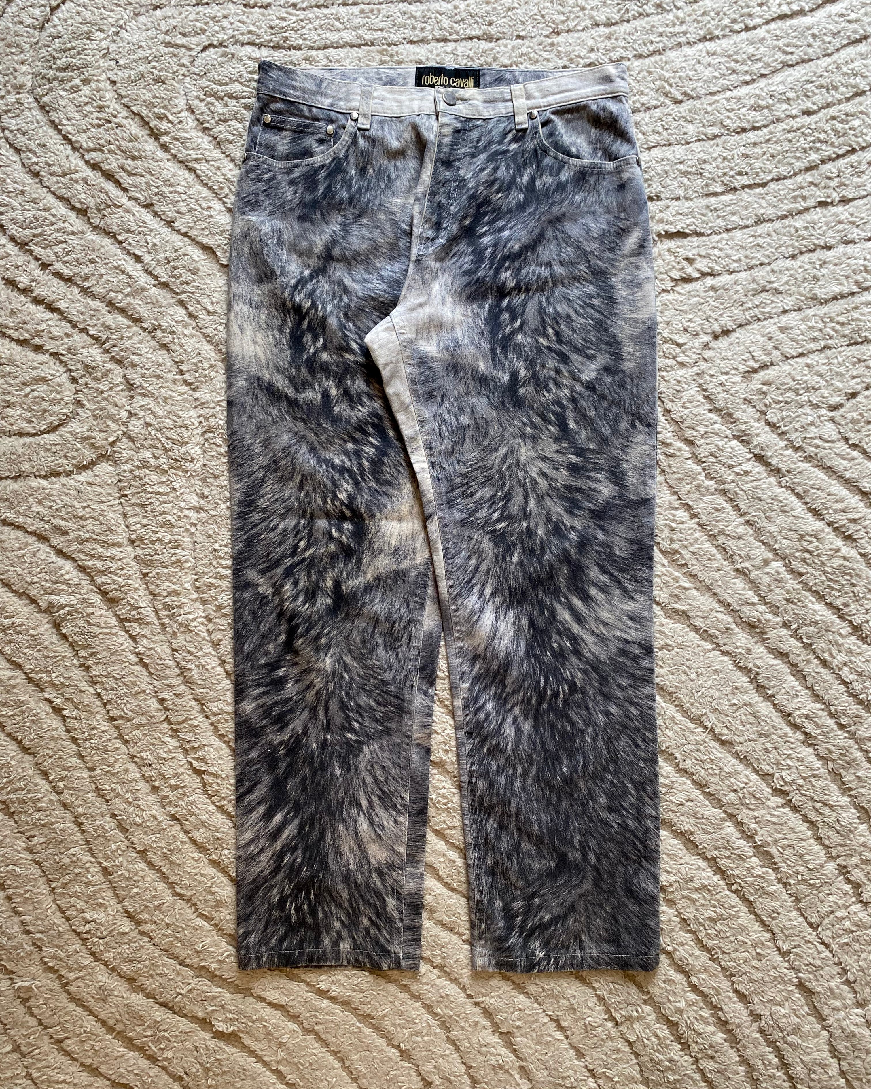00s Roberto Cavalli ヘビーアニマルパンツ (M)