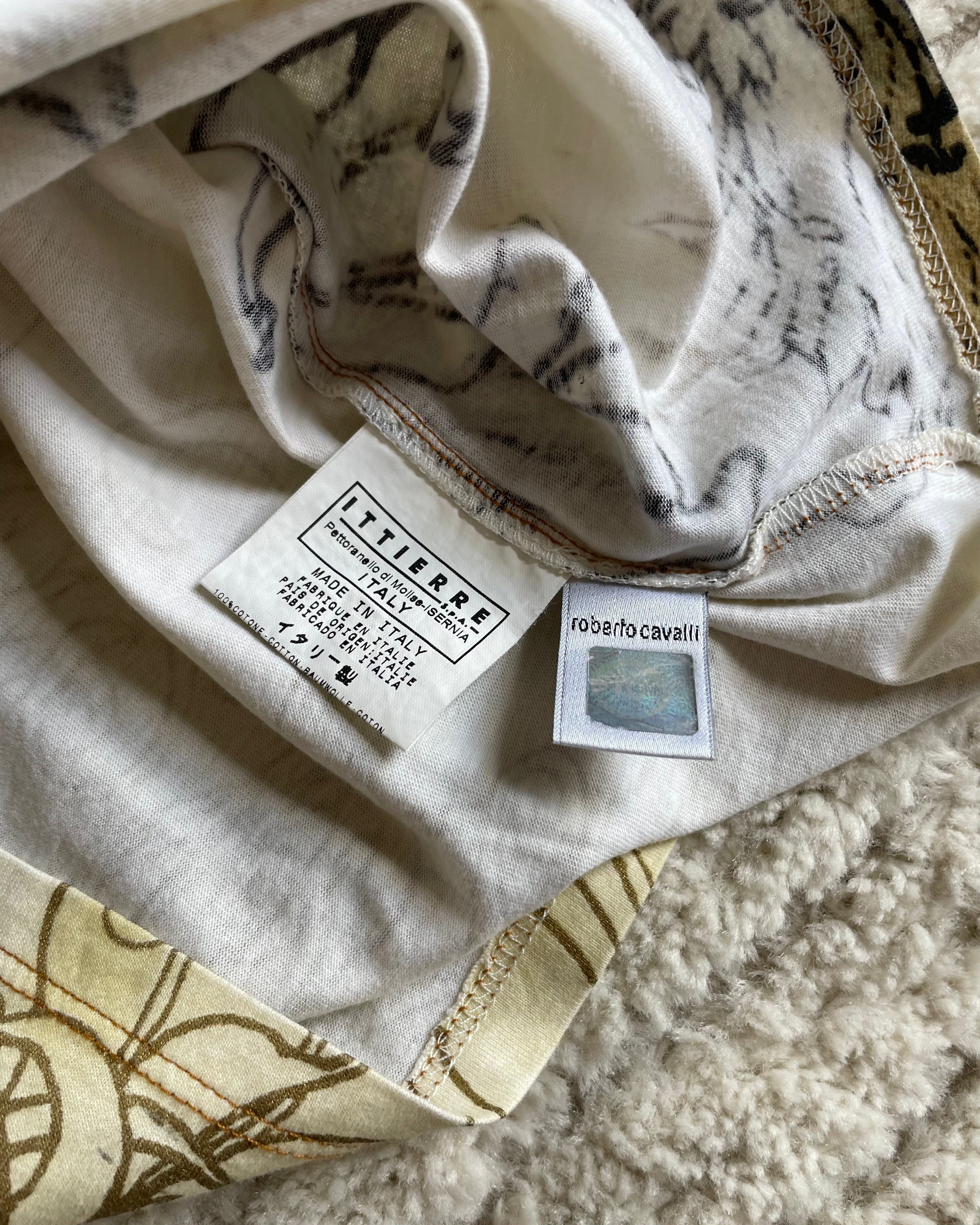 2000年代 Roberto Cavalli チャイニーズインクフローラルトップ (S)