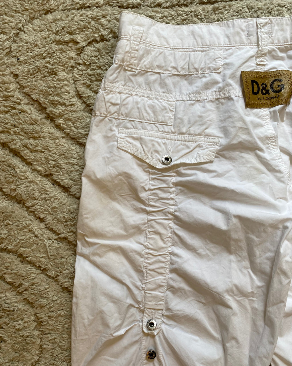 SS04 Dolce & Gabbana Flaired Cargo Pants (XS)