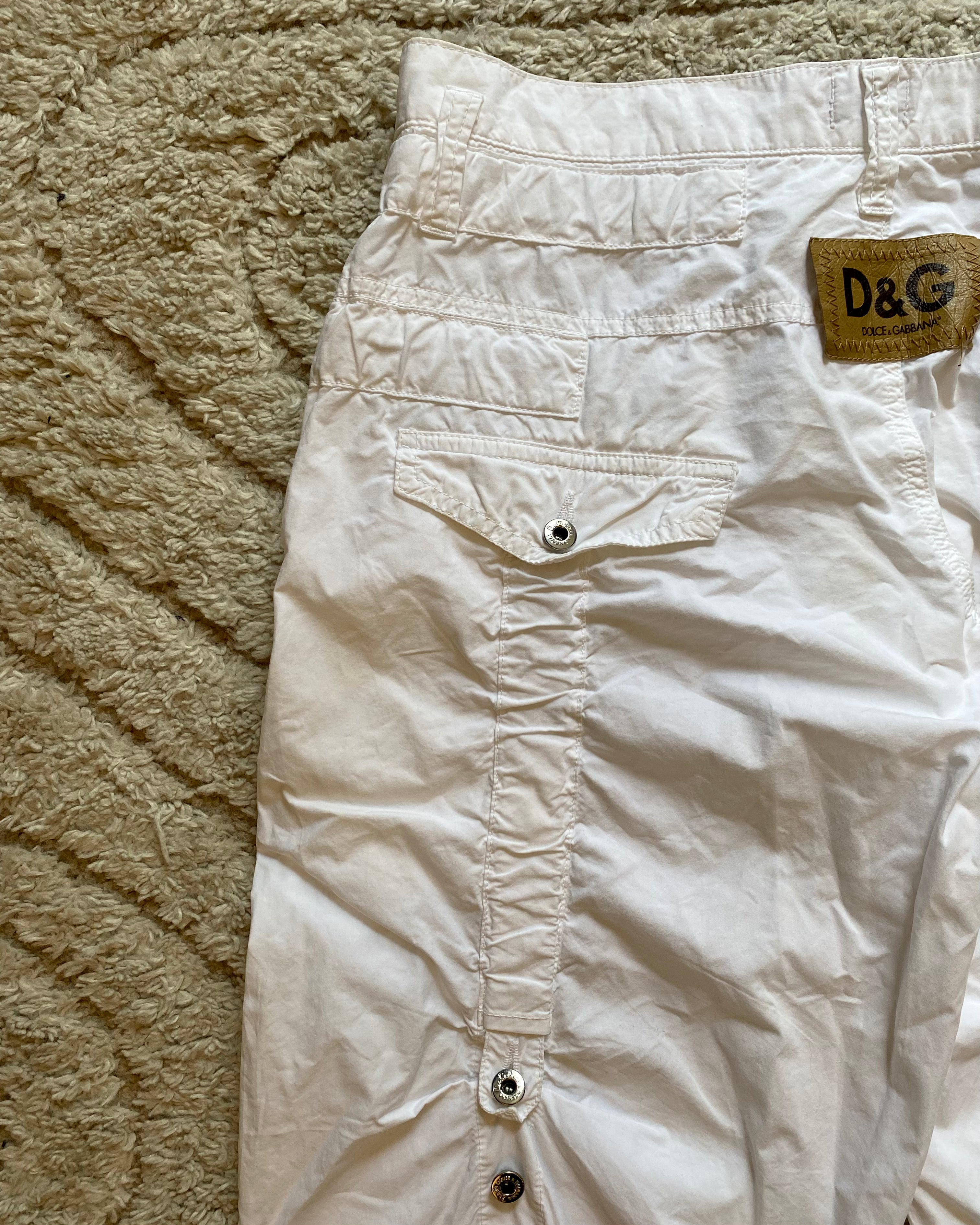 SS04 Dolce & Gabbana Flaired Cargo Pants (XS)