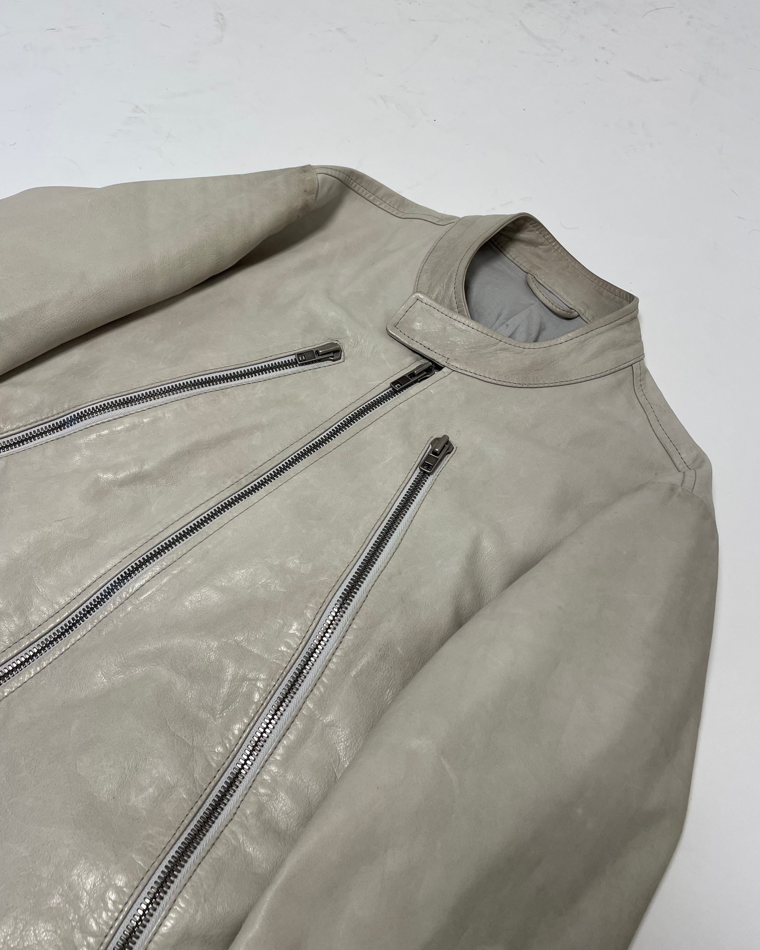 SS2009 Maison Martin Margiela 5 Zip Leather Jacket (M)