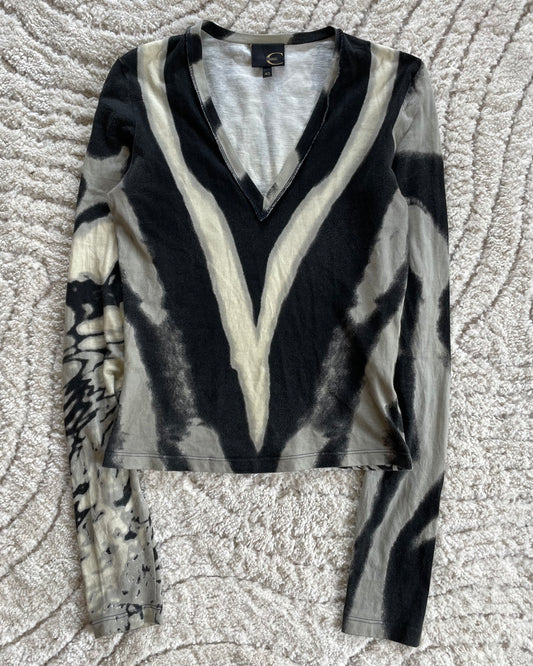 SS02 Roberto Cavalli Zebra Hallucination Top (XS)