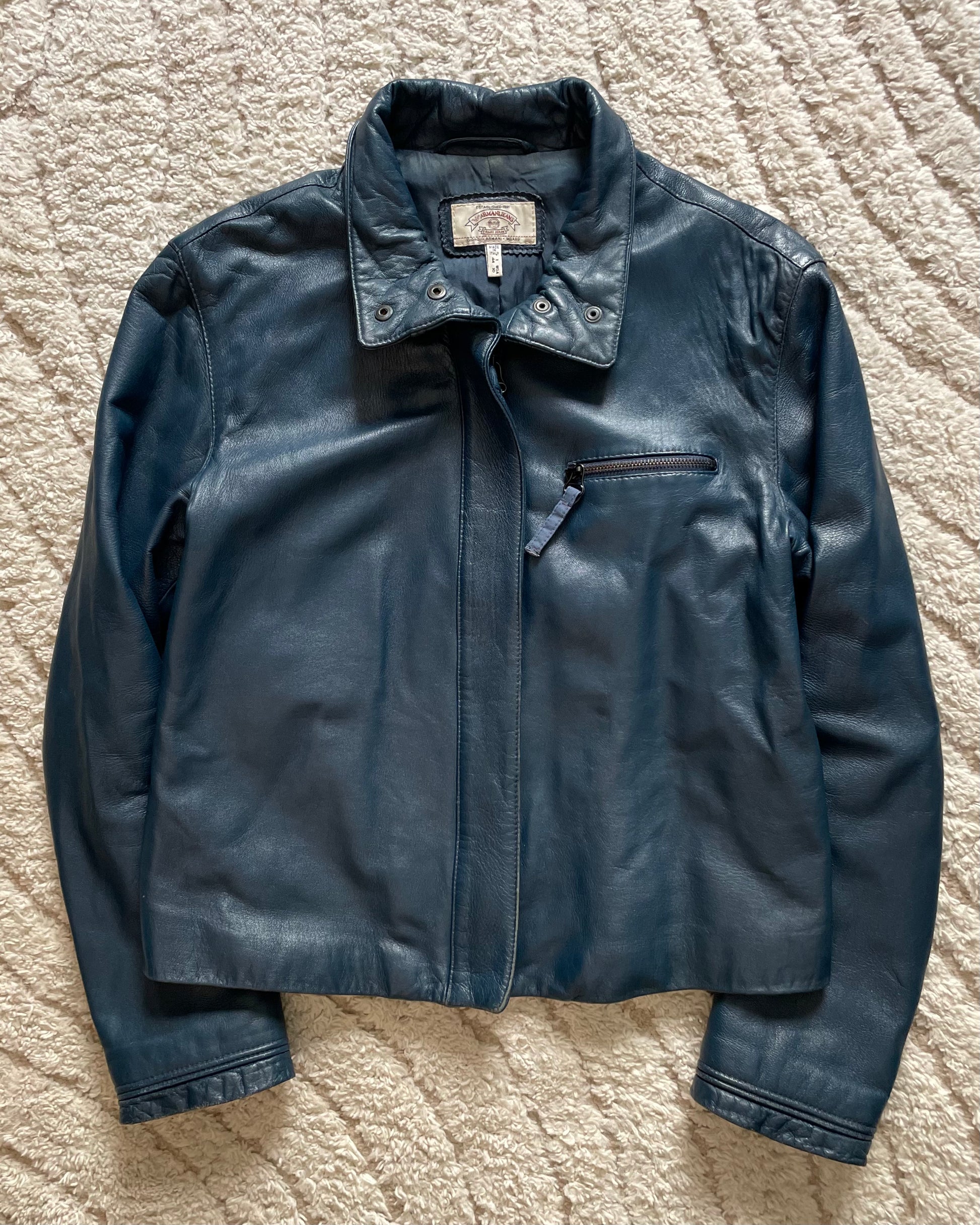 Armani jeans 2025 leather jacket