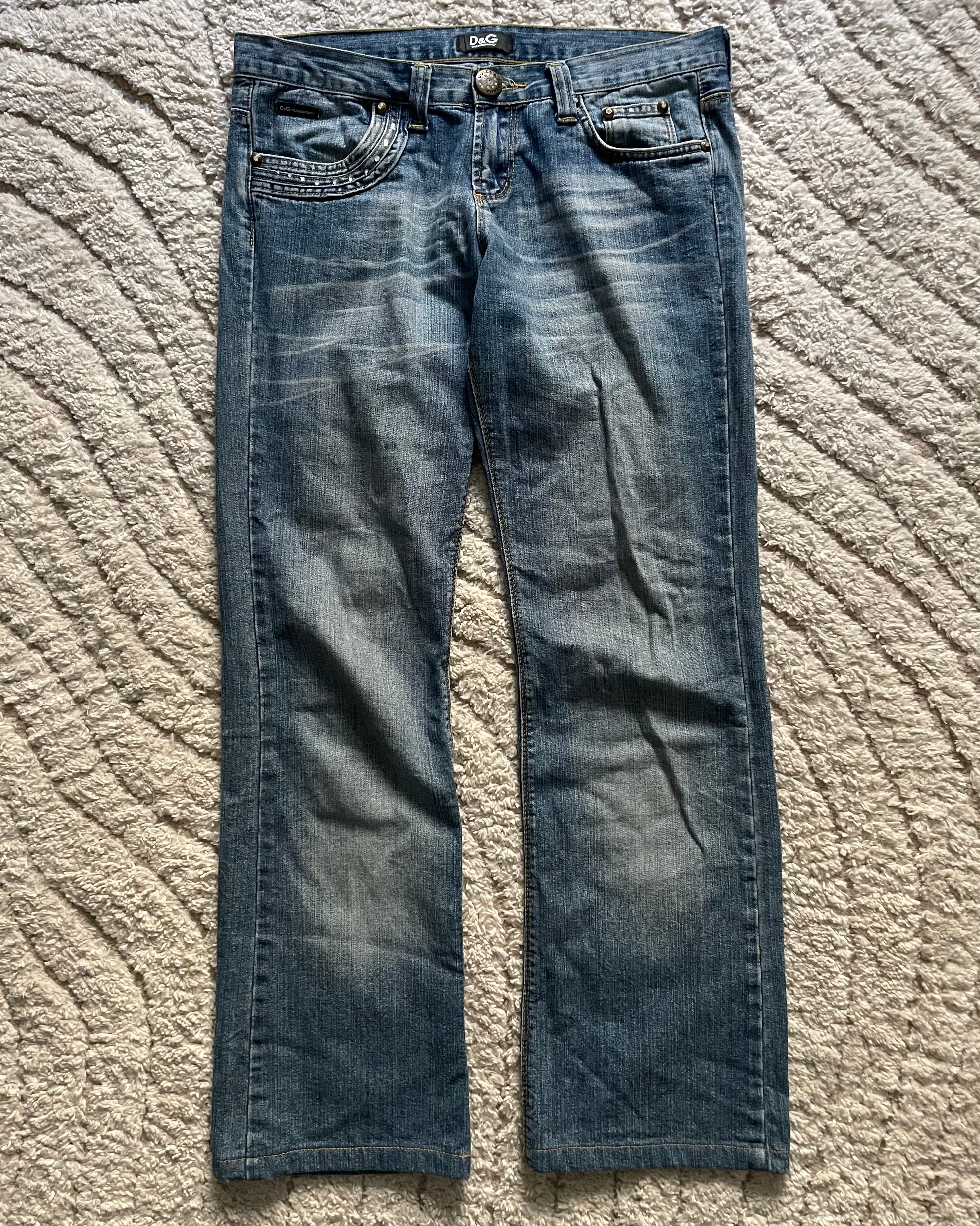 Dolce & Gabbana Ornement de Bijoux Denim Pants (M)