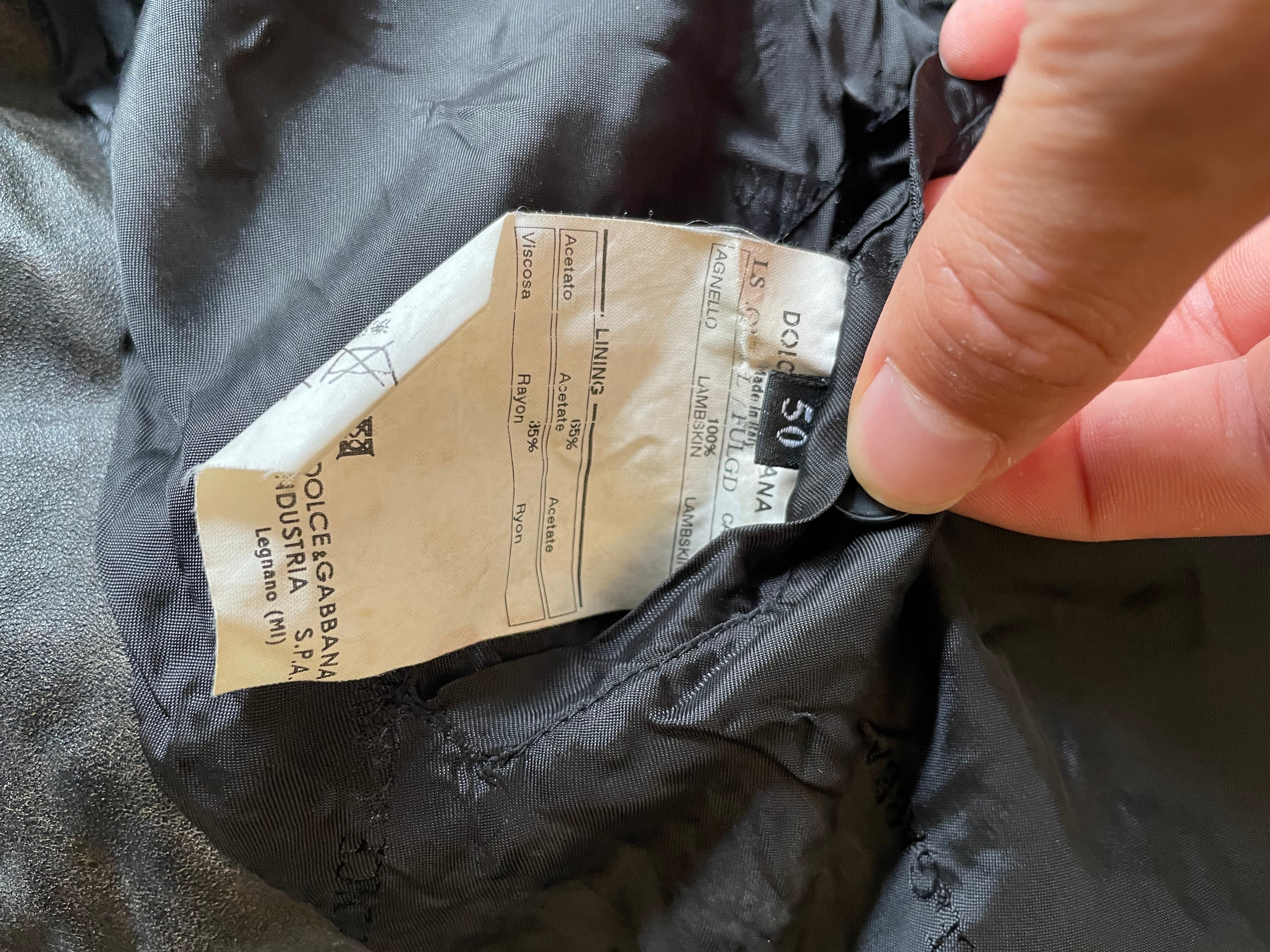 2000s Dolce & Gabbana Apocalyptic Leather Jacket (L)