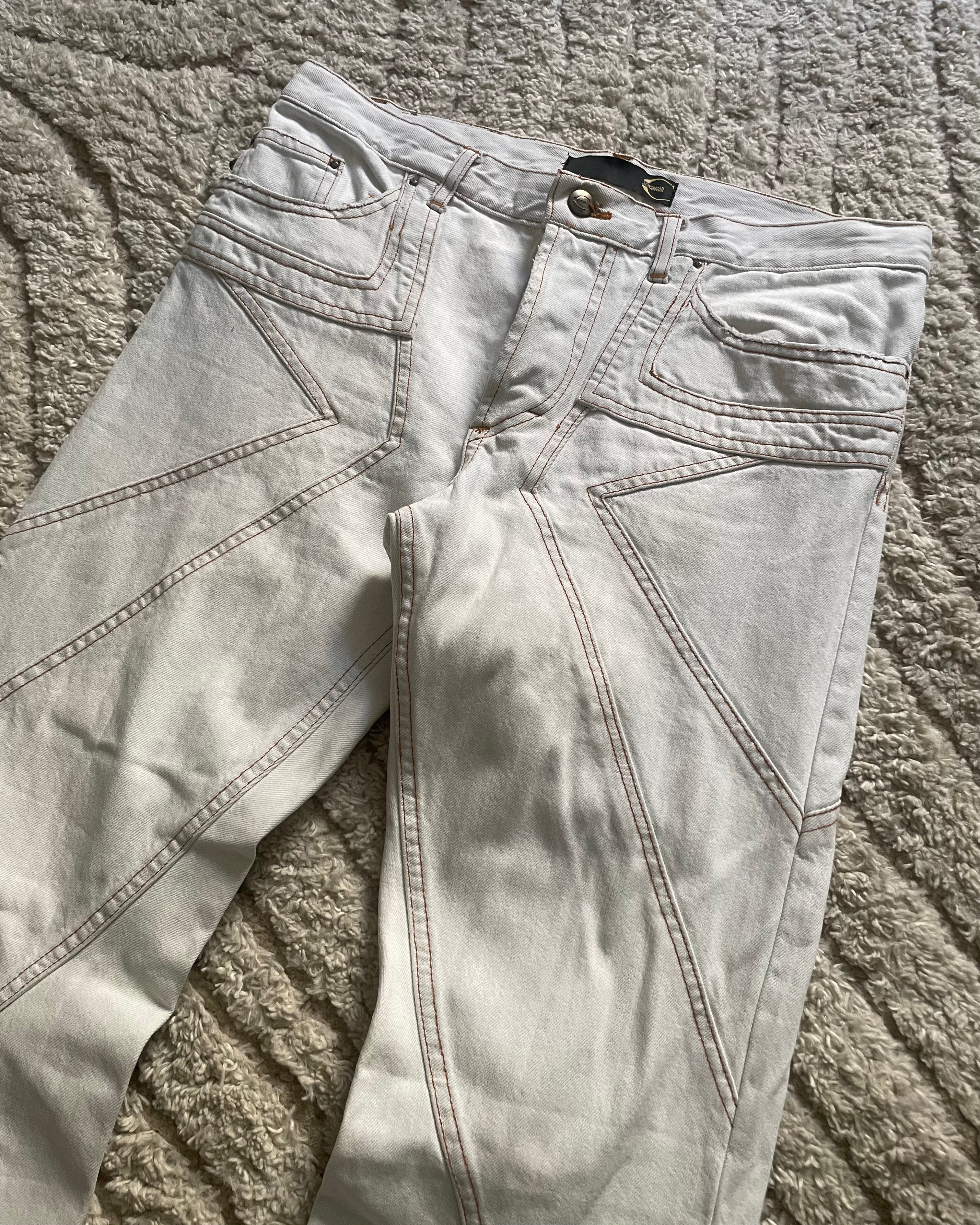 2000s Cavalli レーサー幾何学模様パンツ (M)