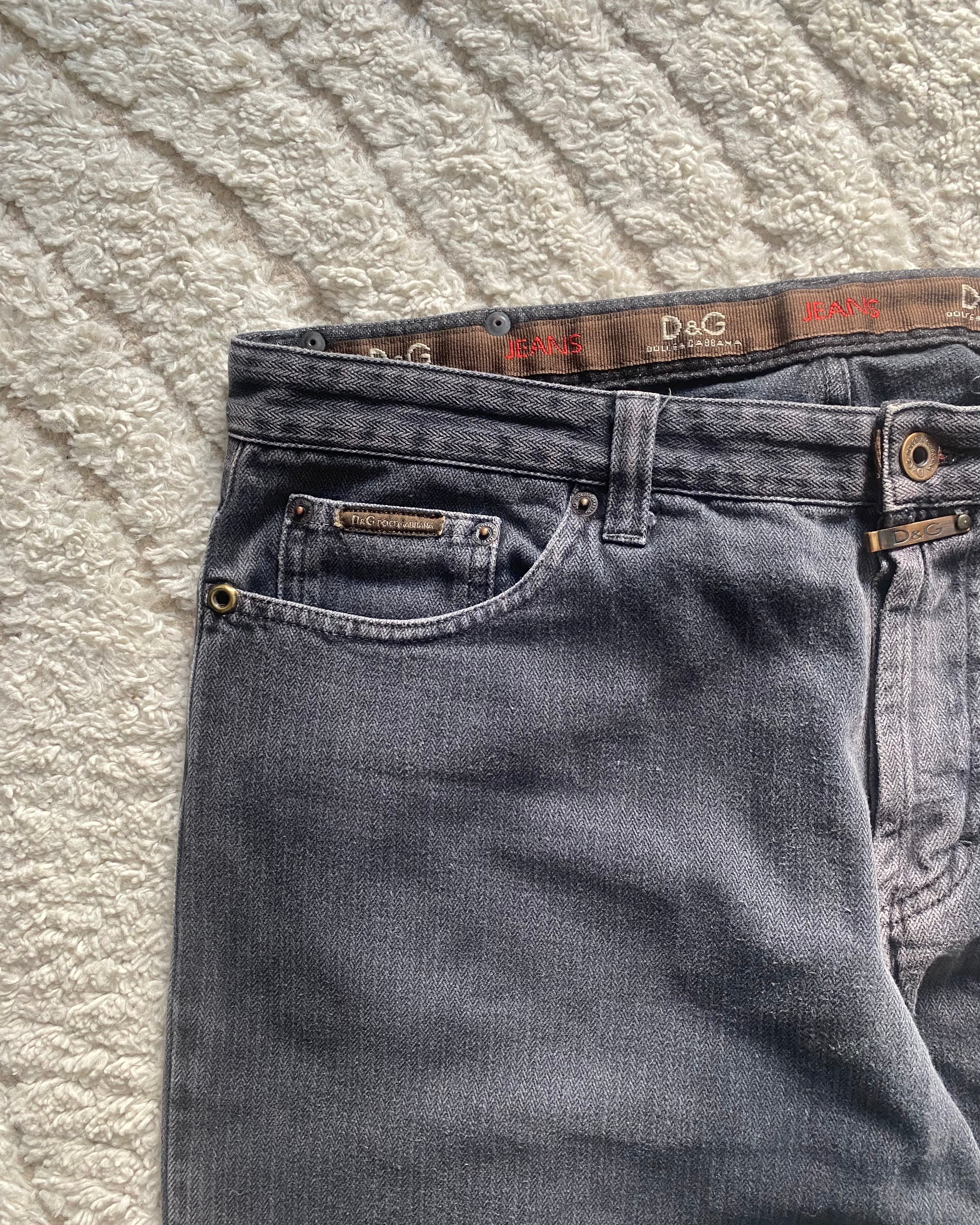00s ドルチェ＆ガッバーナ ダークグレー ジーンズ (L)