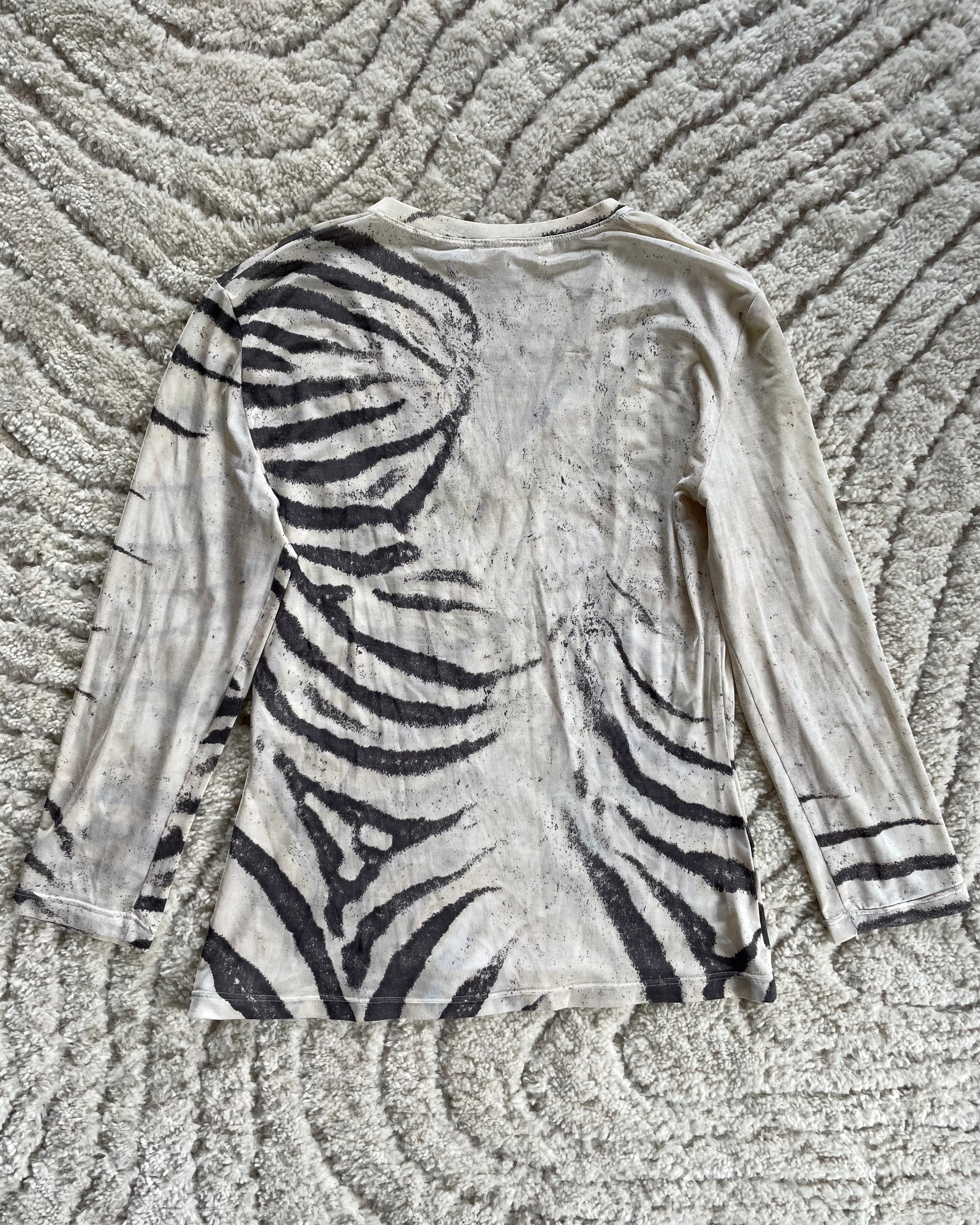 1990s Roberto Cavalli Zebra Mesh Top (XS)